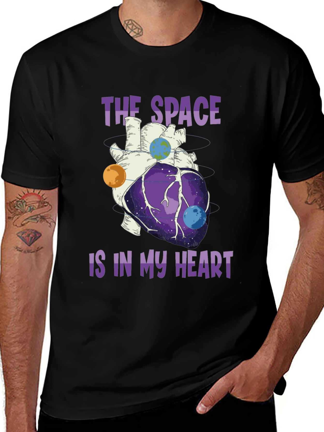 Variant 14 of Space Heart Graphic T-Shirt
