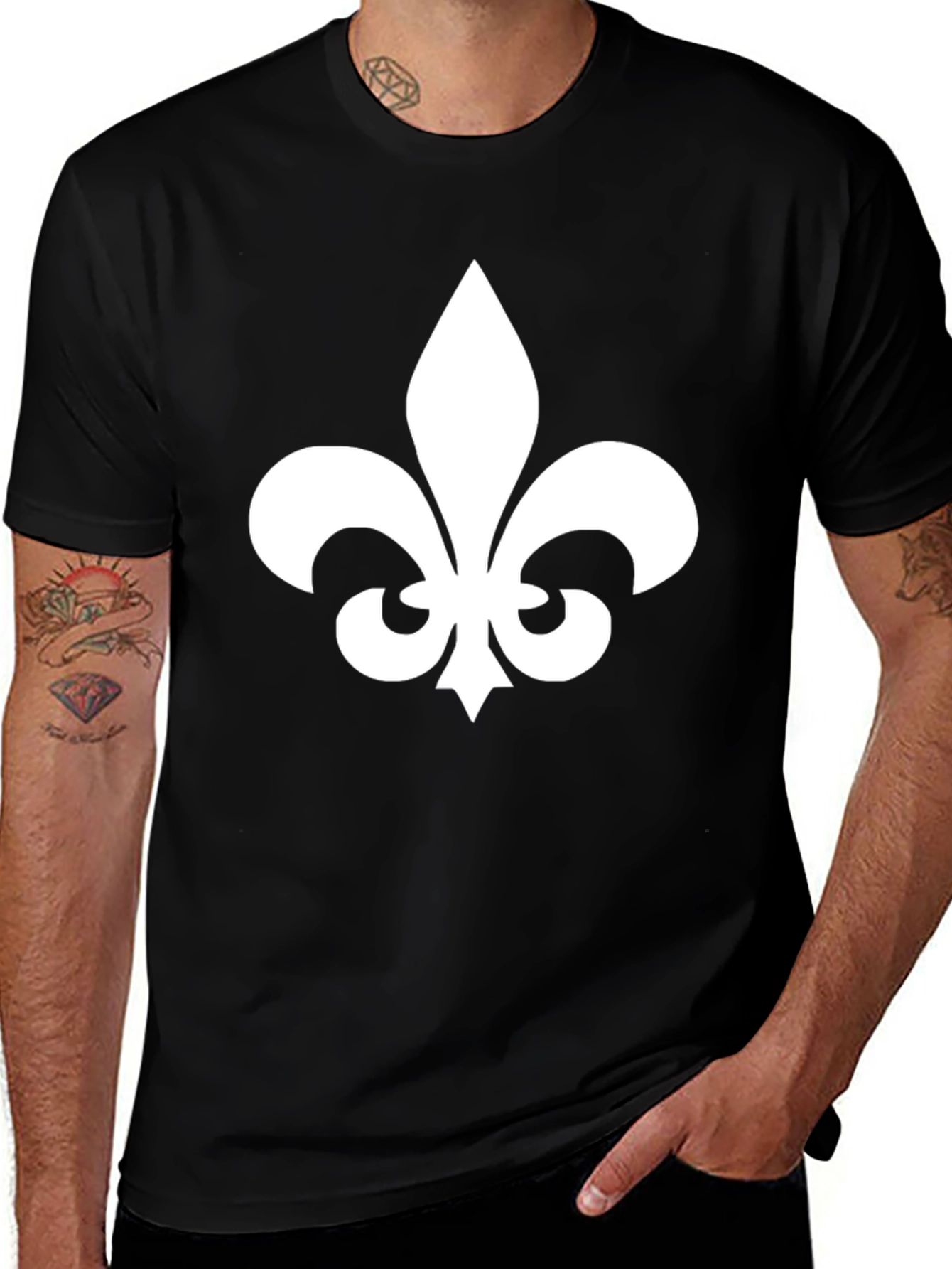 Variant 19 of Fleur-de-lis Graphic Tee - Stylish Comfort