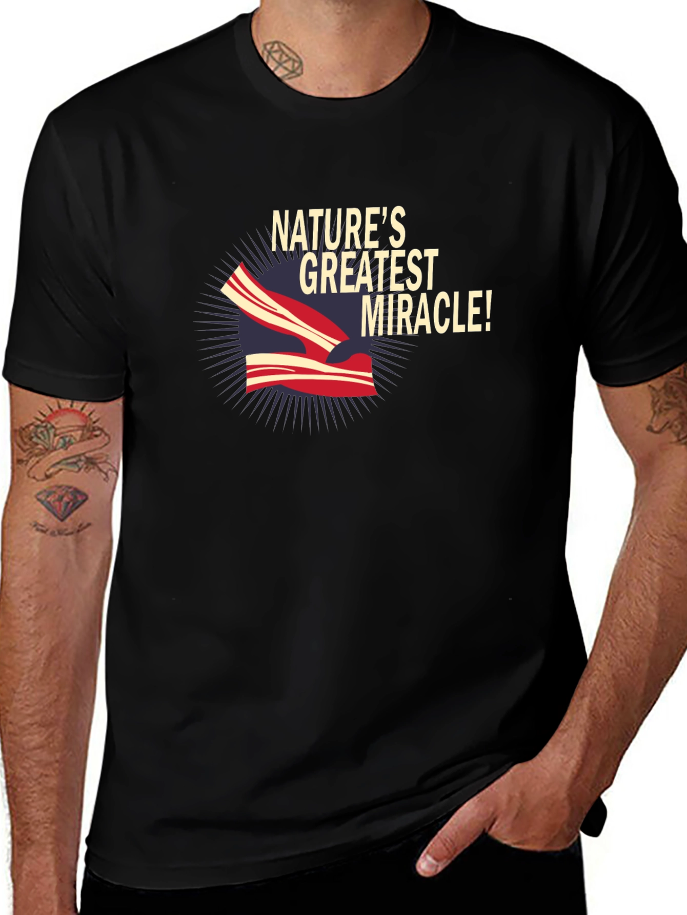 Variant 13 of Nature's Greatest Miracle T-Shirt - Bacon Lover Tee