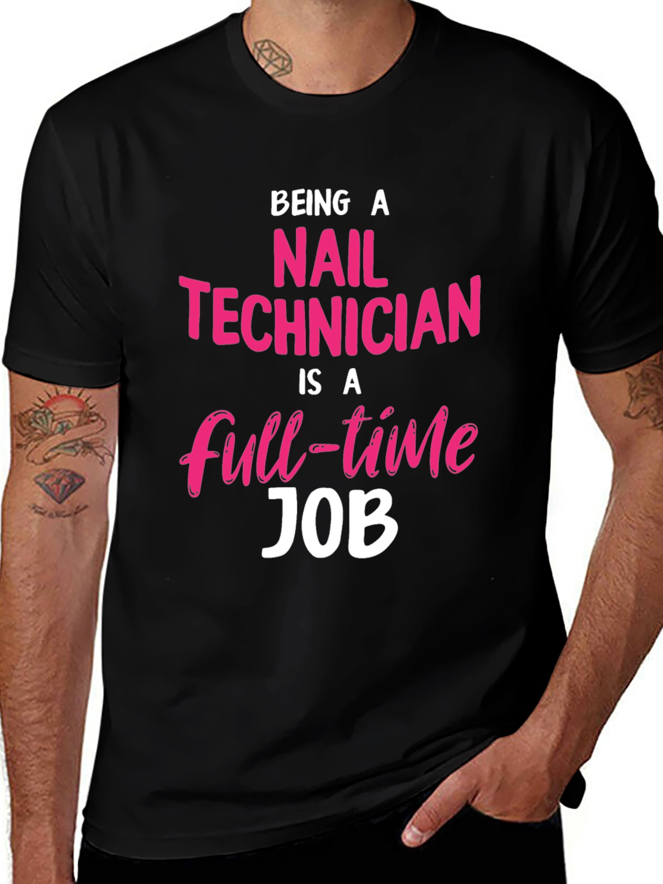 Variant 6 of Nail Technician Full-Time Job Graphic Tee