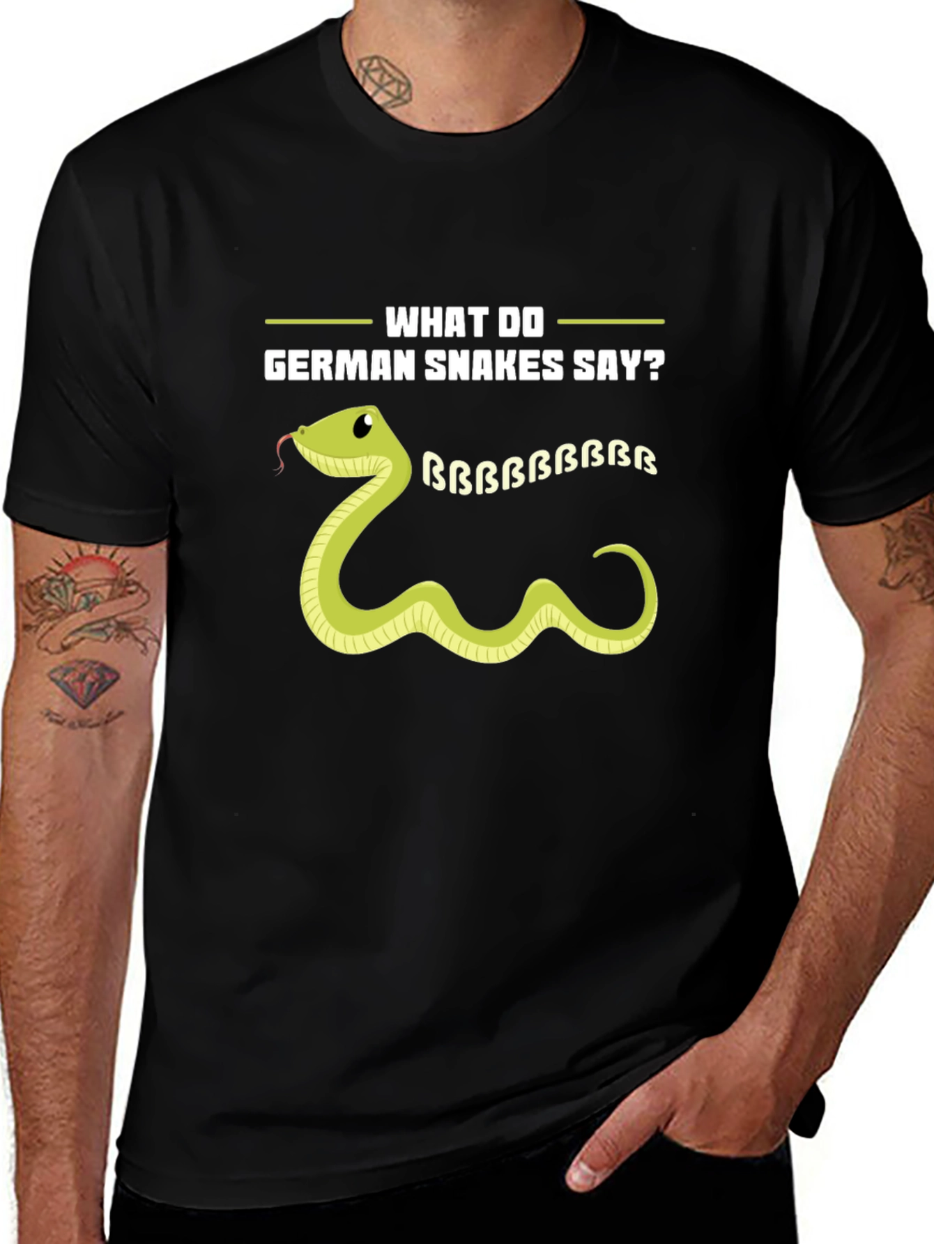 Variant 27 of Funny German Snakes Graphic T-Shirt