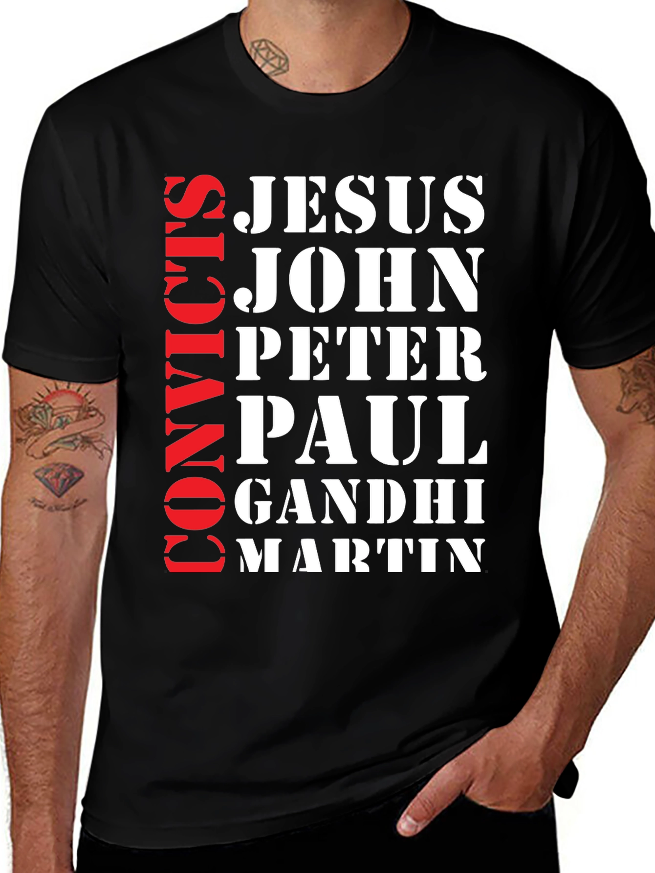 Variant 13 of Convict's Jesus John T-Shirt