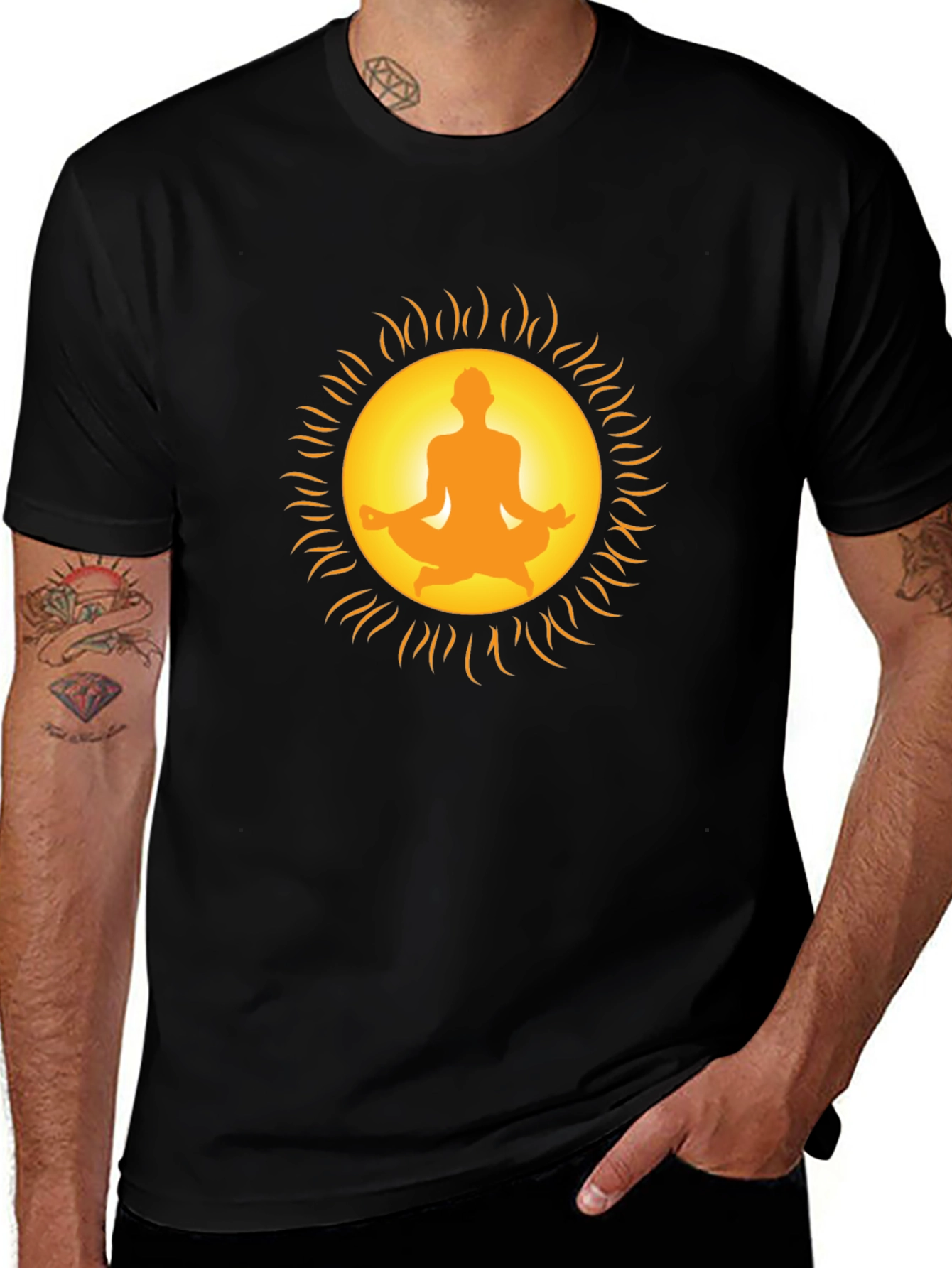 Variant 18 of Yoga Sun Black T-Shirt