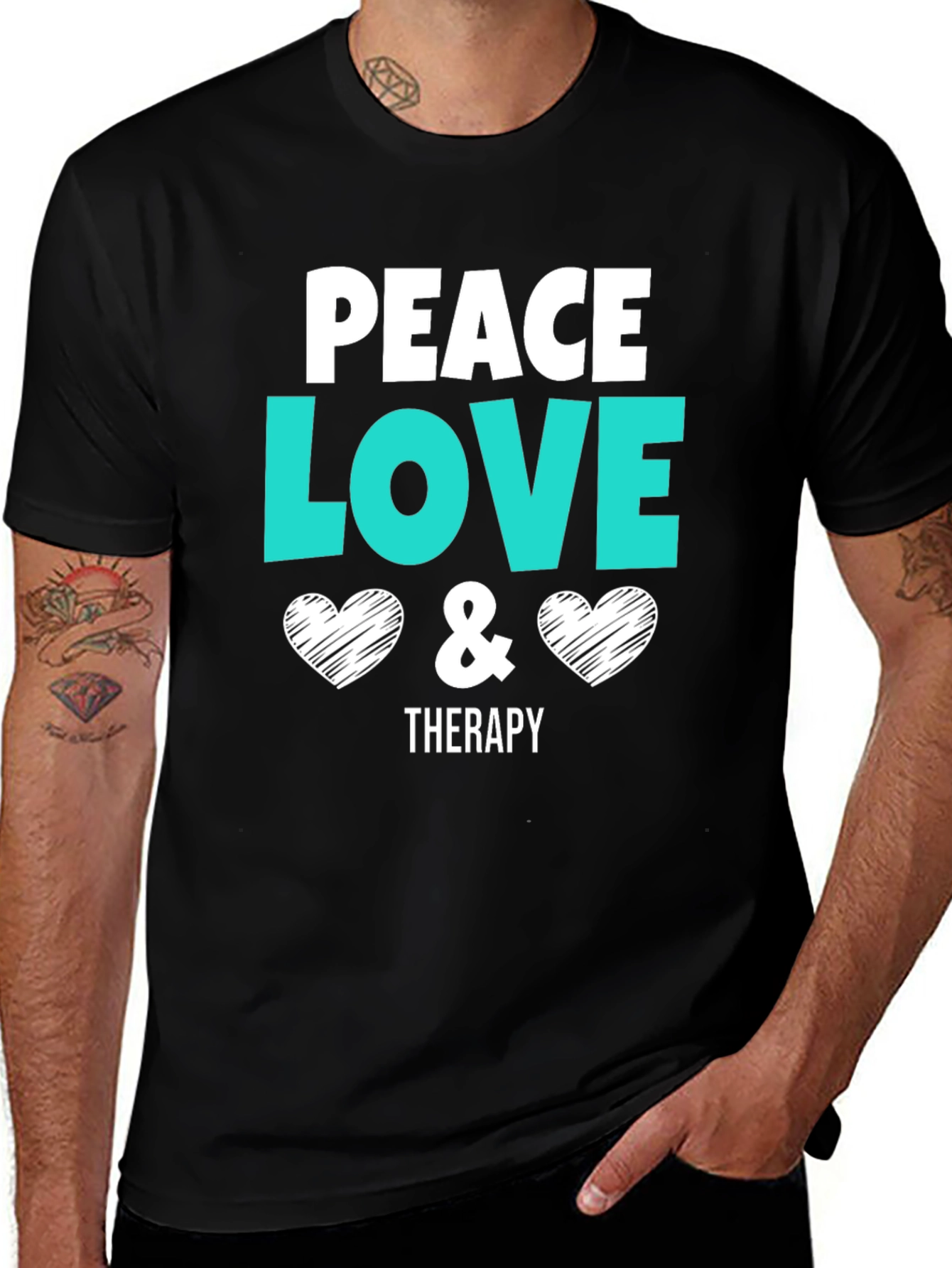 Variant 30 of Peace Love Therapy Graphic T-Shirt