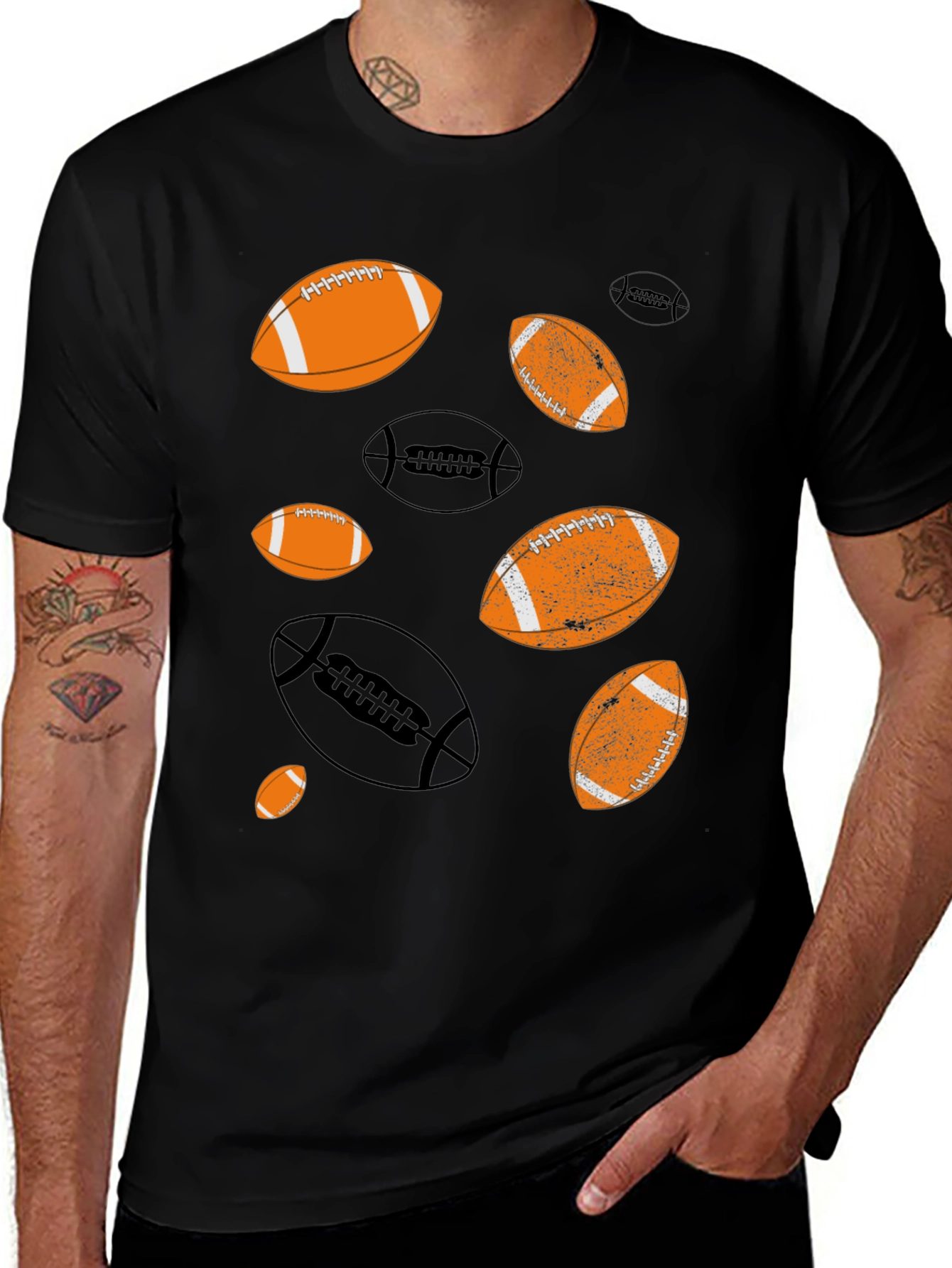 Variant 15 of Football Patterned T-Shirt