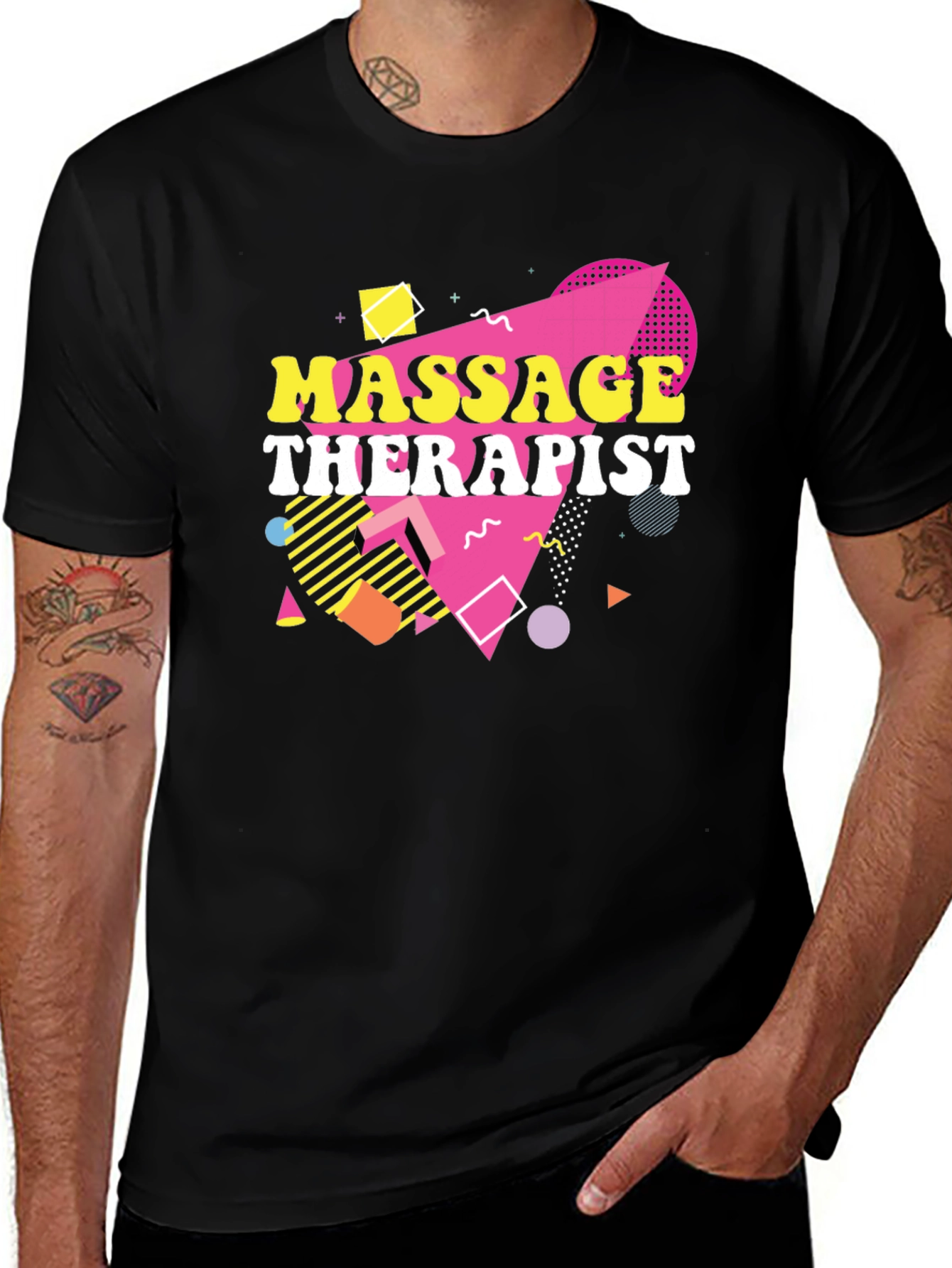 Variant 15 of Massage Therapist Graphic Tee - Black