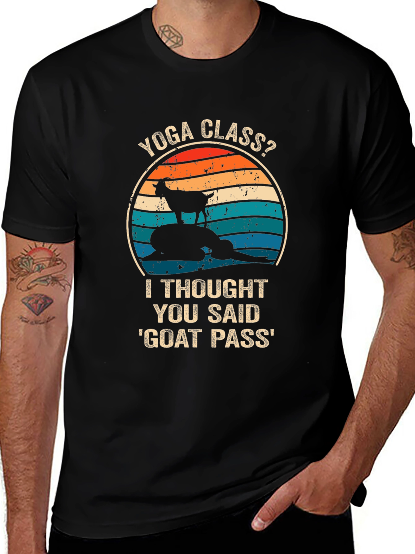 Variant 4 of Yoga Class? Goat Pass Funny Graphic Tee