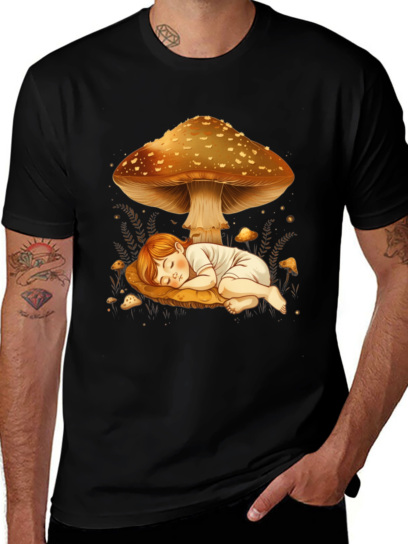 Variant 17 of Mushroom Nap T-Shirt - Relaxed Fit, Unique Design