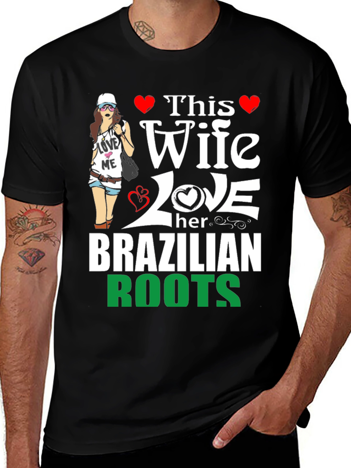 Wife Loves Brazilian Roots Graphic Tee
