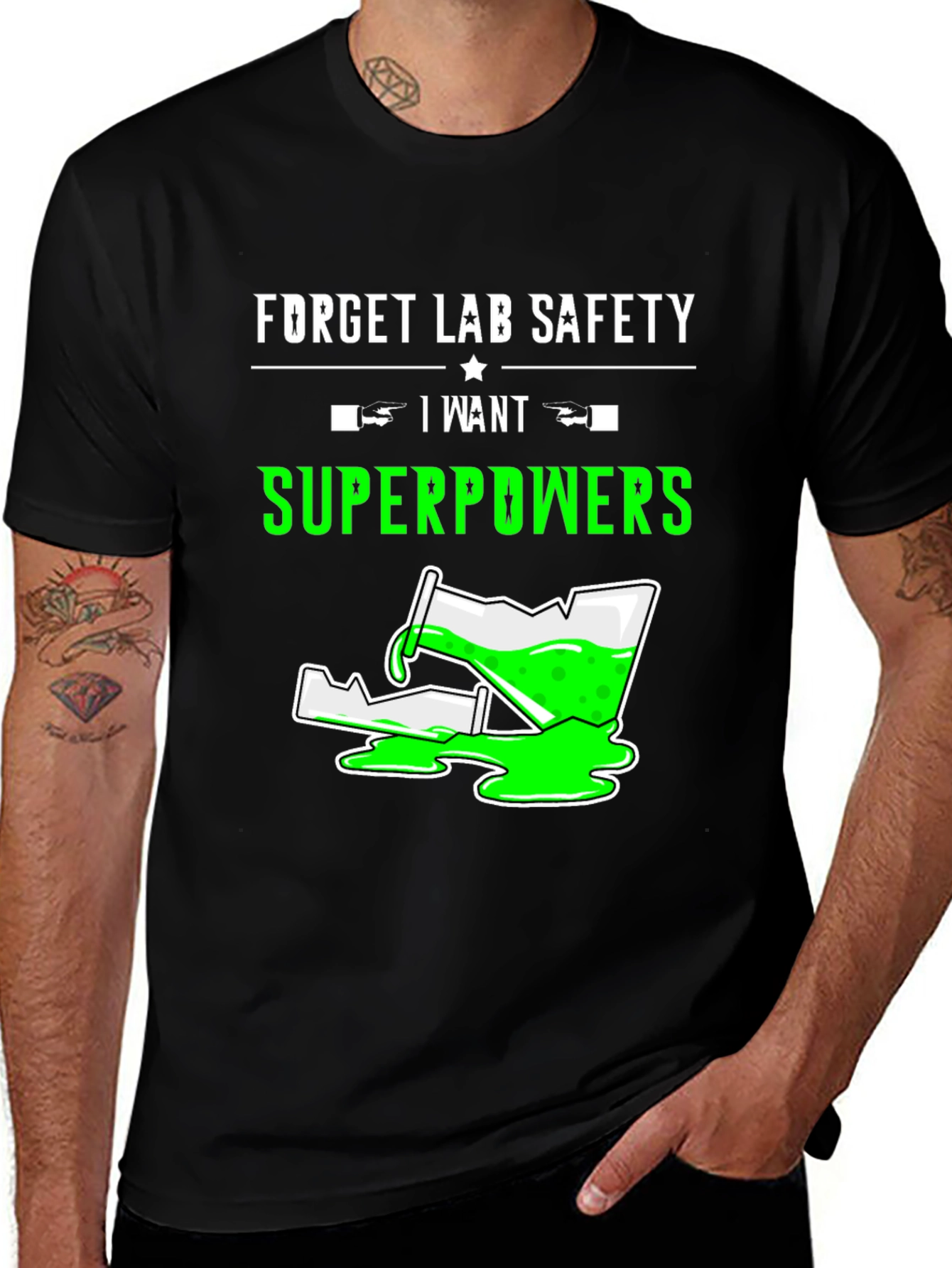 Variant 3 of Forget Lab Safety Superpowers Graphic T-Shirt