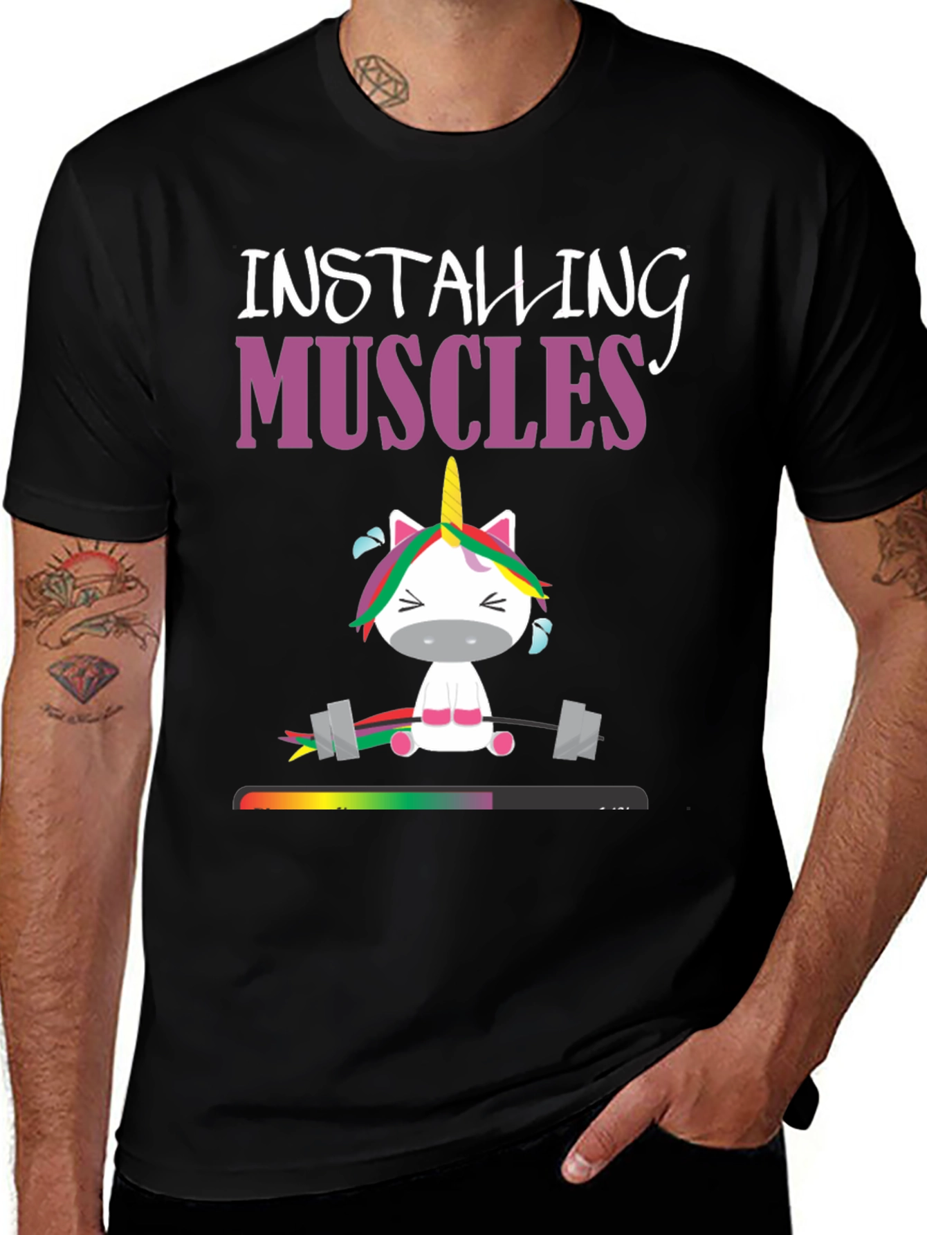 Variant 13 of Installing Muscles Unicorn Graphic Tee