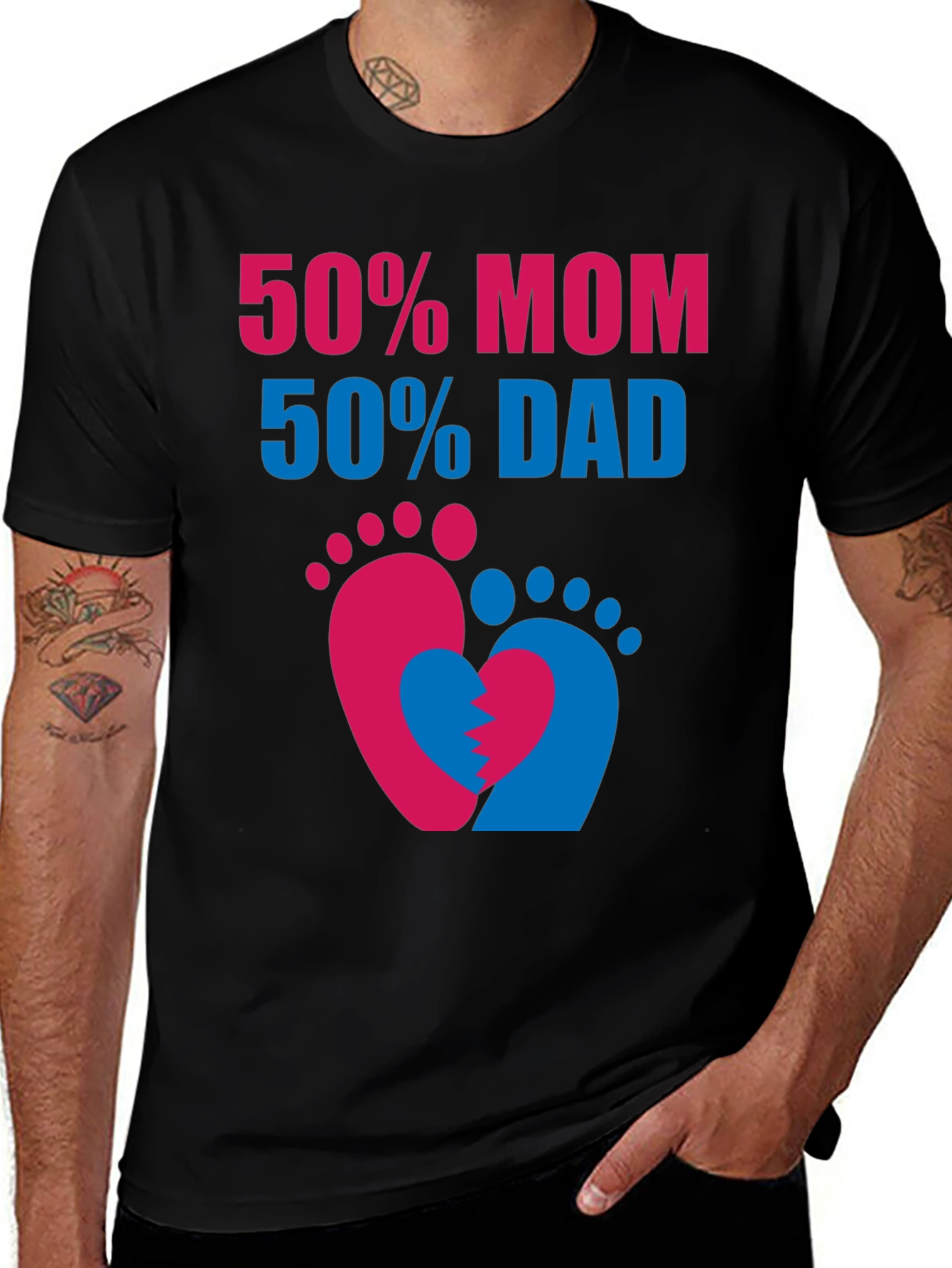 50% Mom 50% Dad Unisex T-Shirt