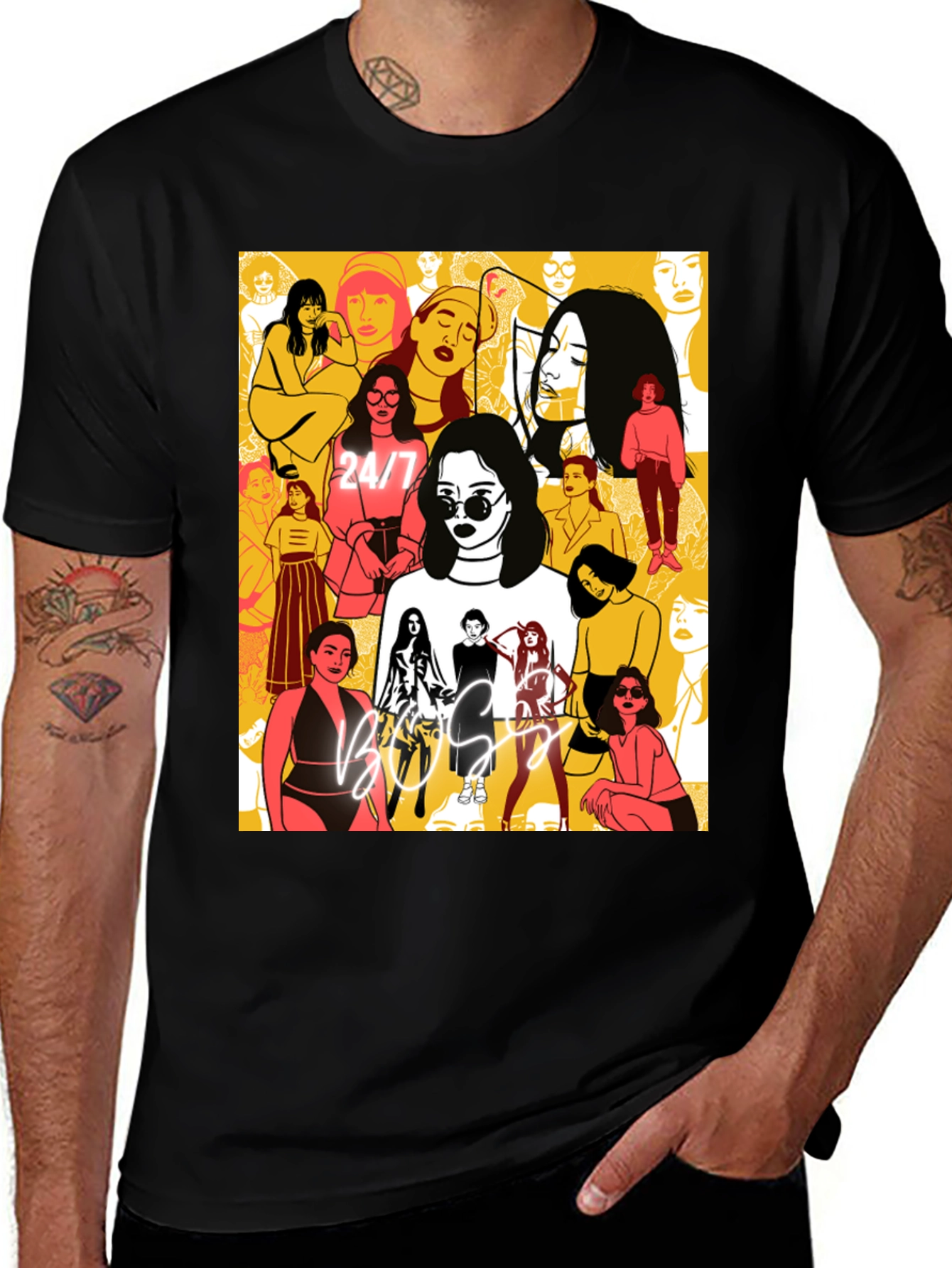 Variant 28 of Boss Lady Graphic Tee - Black Cotton T-Shirt