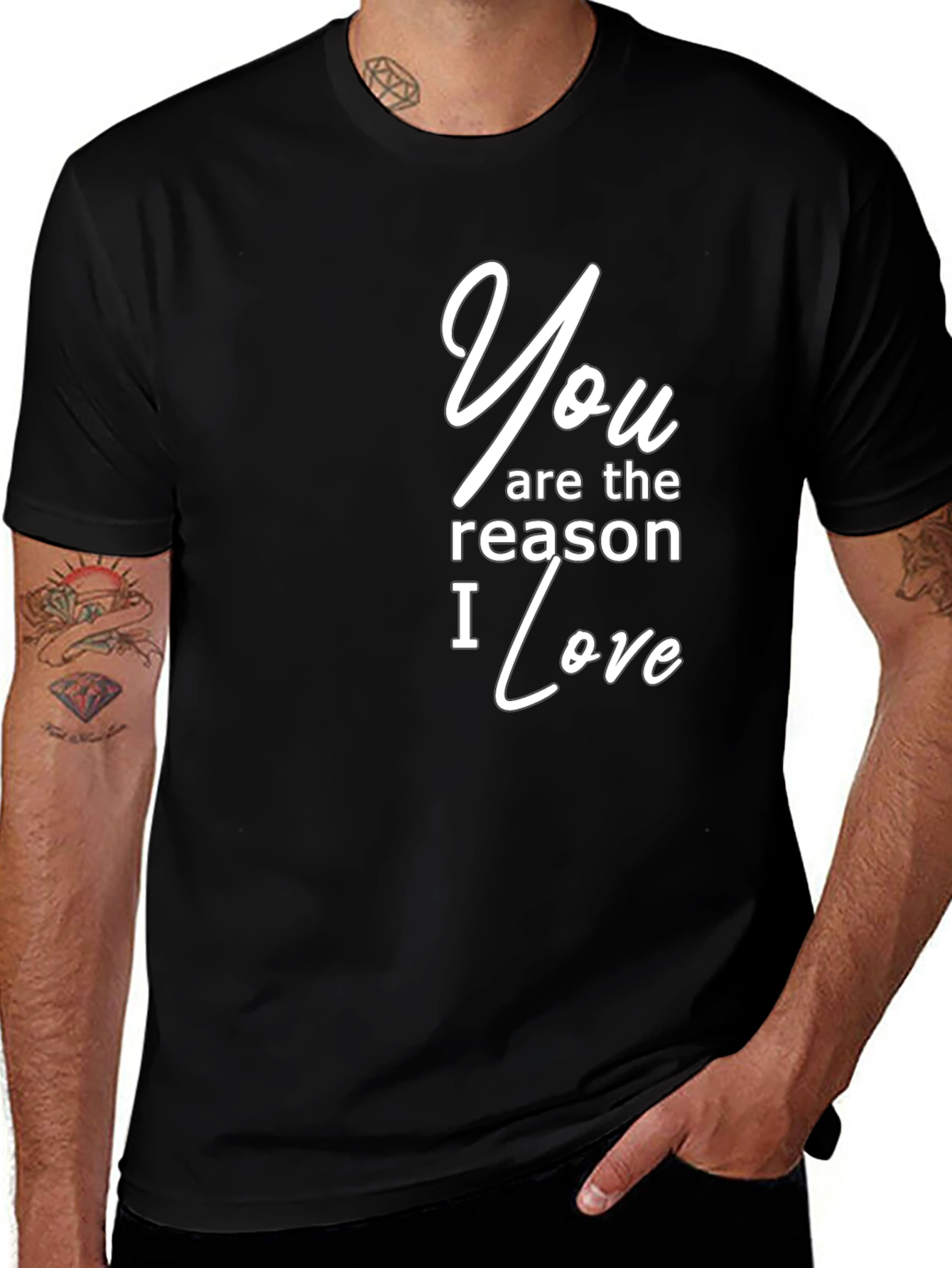 Variant 24 of You are the Reason I Love Black T-Shirt