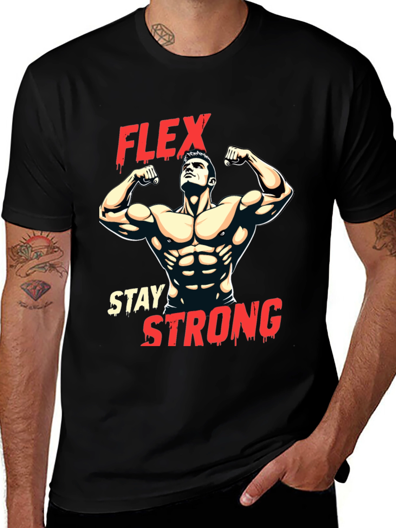 Variant 19 of Flex Stay Strong Graphic T-Shirt