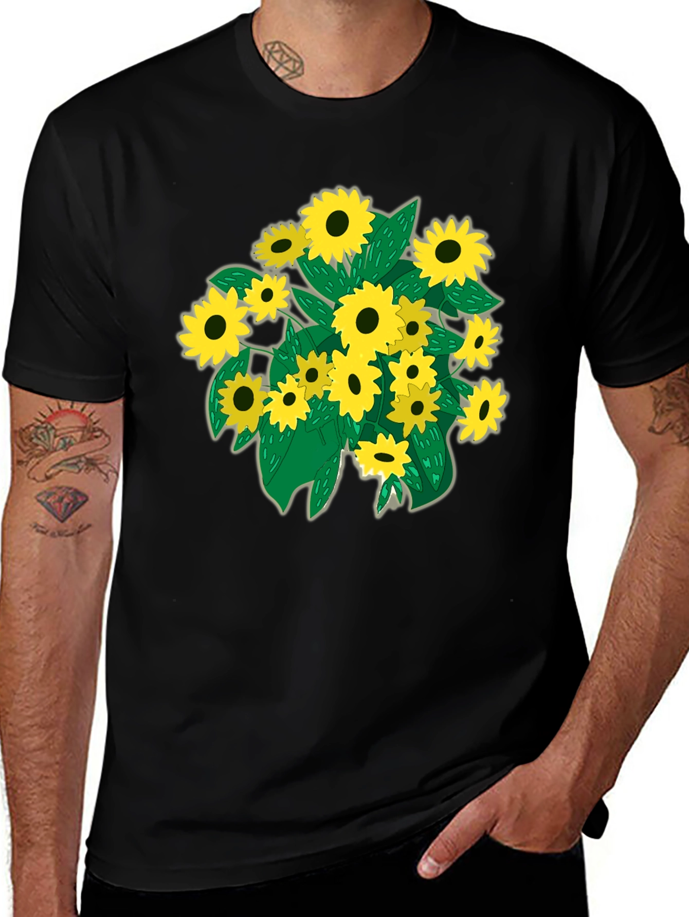 Variant 23 of Sunflower Graphic Print T-Shirt - Trendy Casual Tee