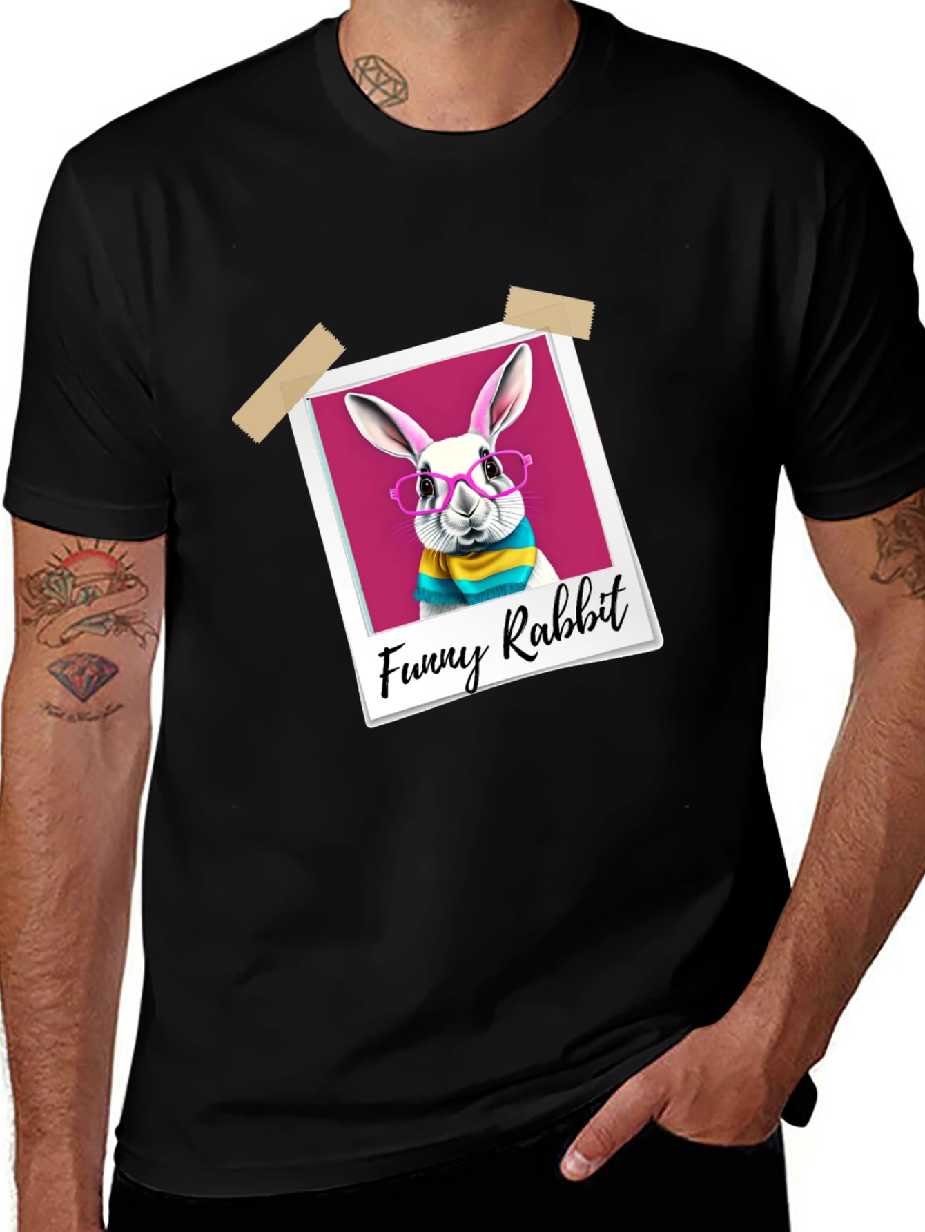 Variant 16 of Funny Rabbit Graphic T-Shirt