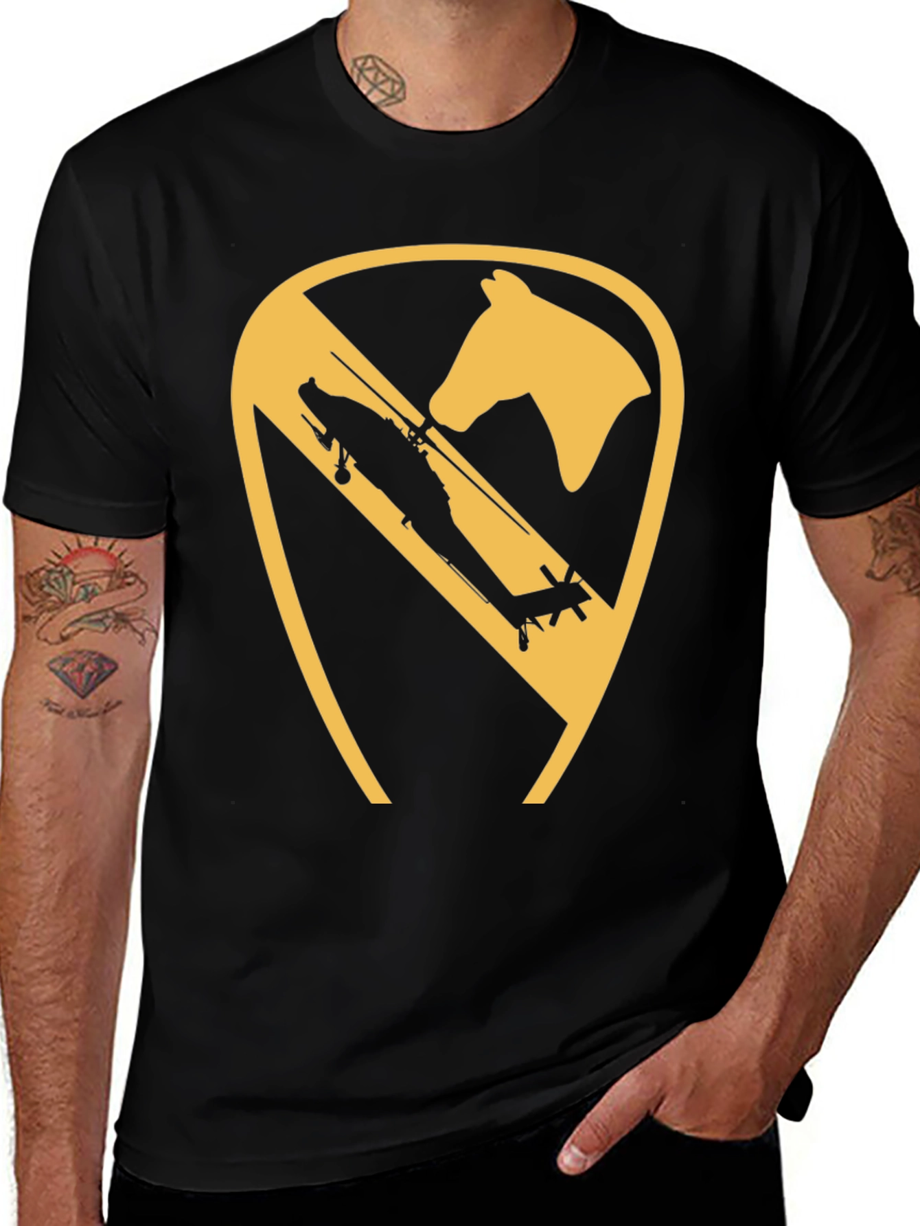 1st Cavalry Division Black T-Shirt