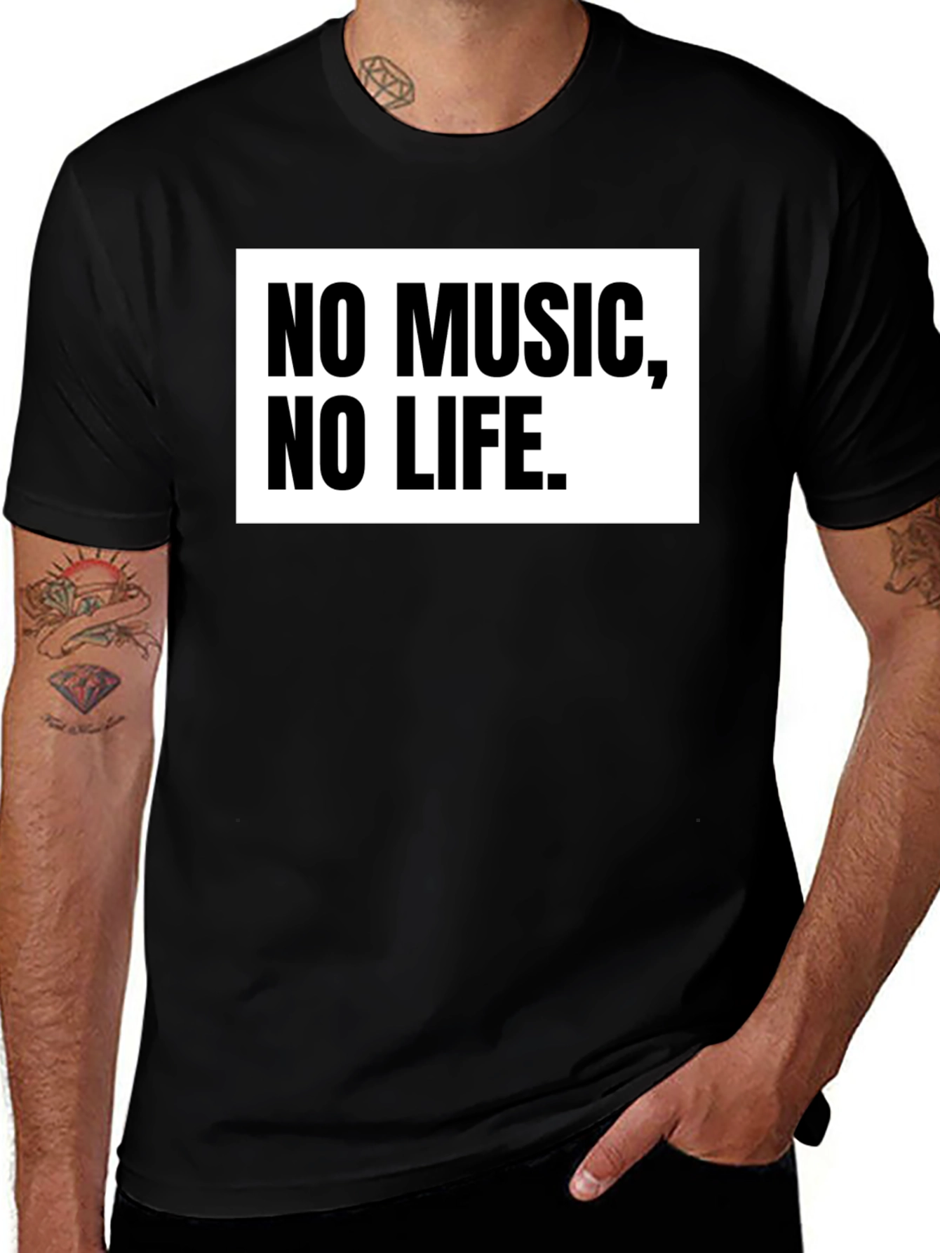 Variant 26 of No Music No Life Black T-Shirt