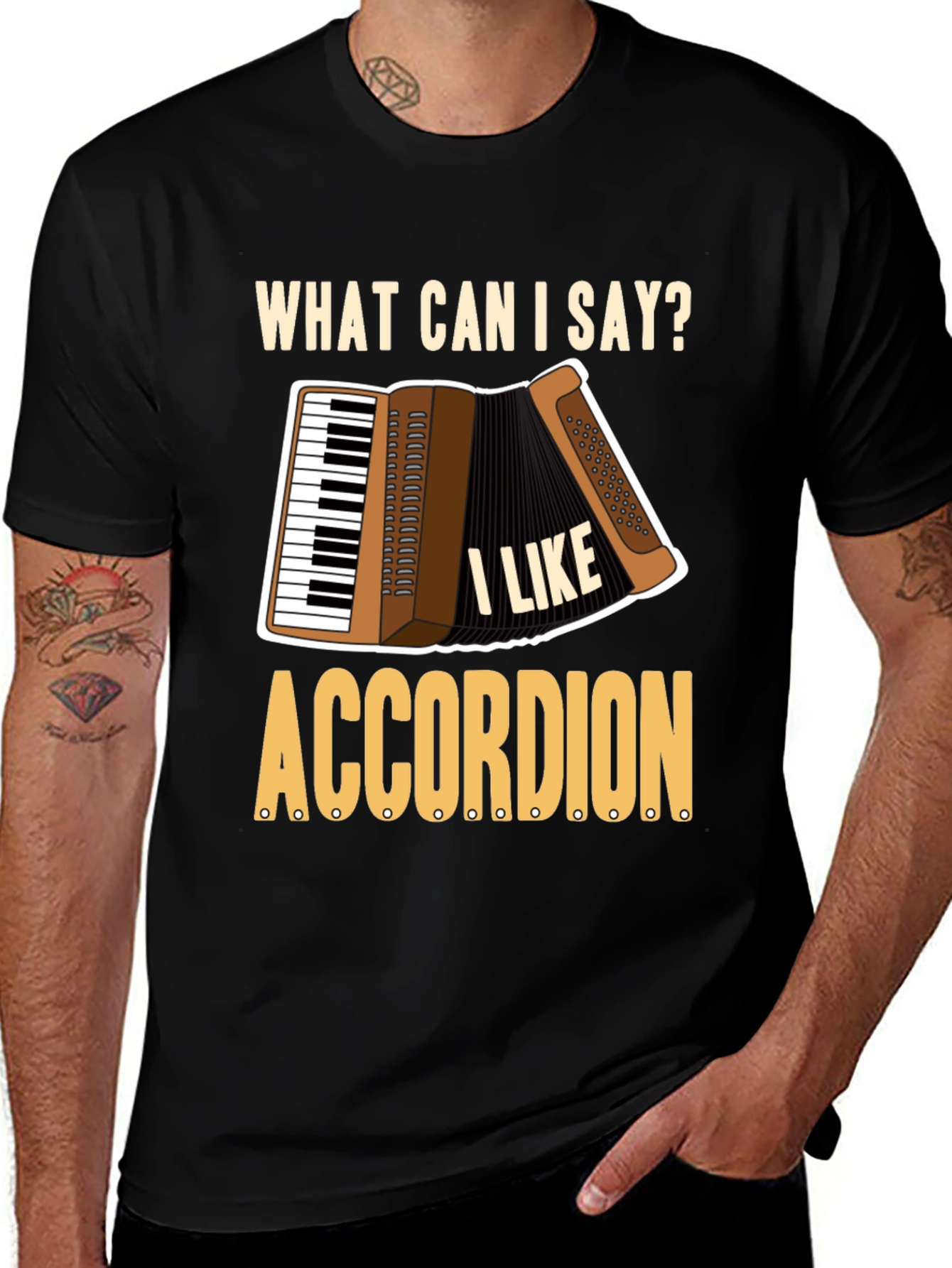 Variant 9 of I Like Accordion T-Shirt - Musician Tee