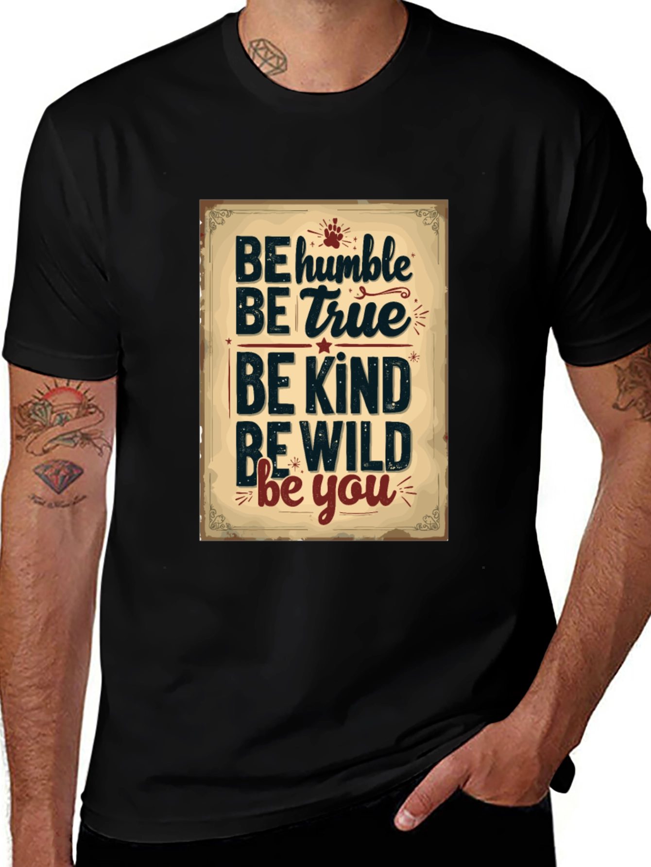 Be Humble Graphic Tee - Inspirational Black T-Shirt