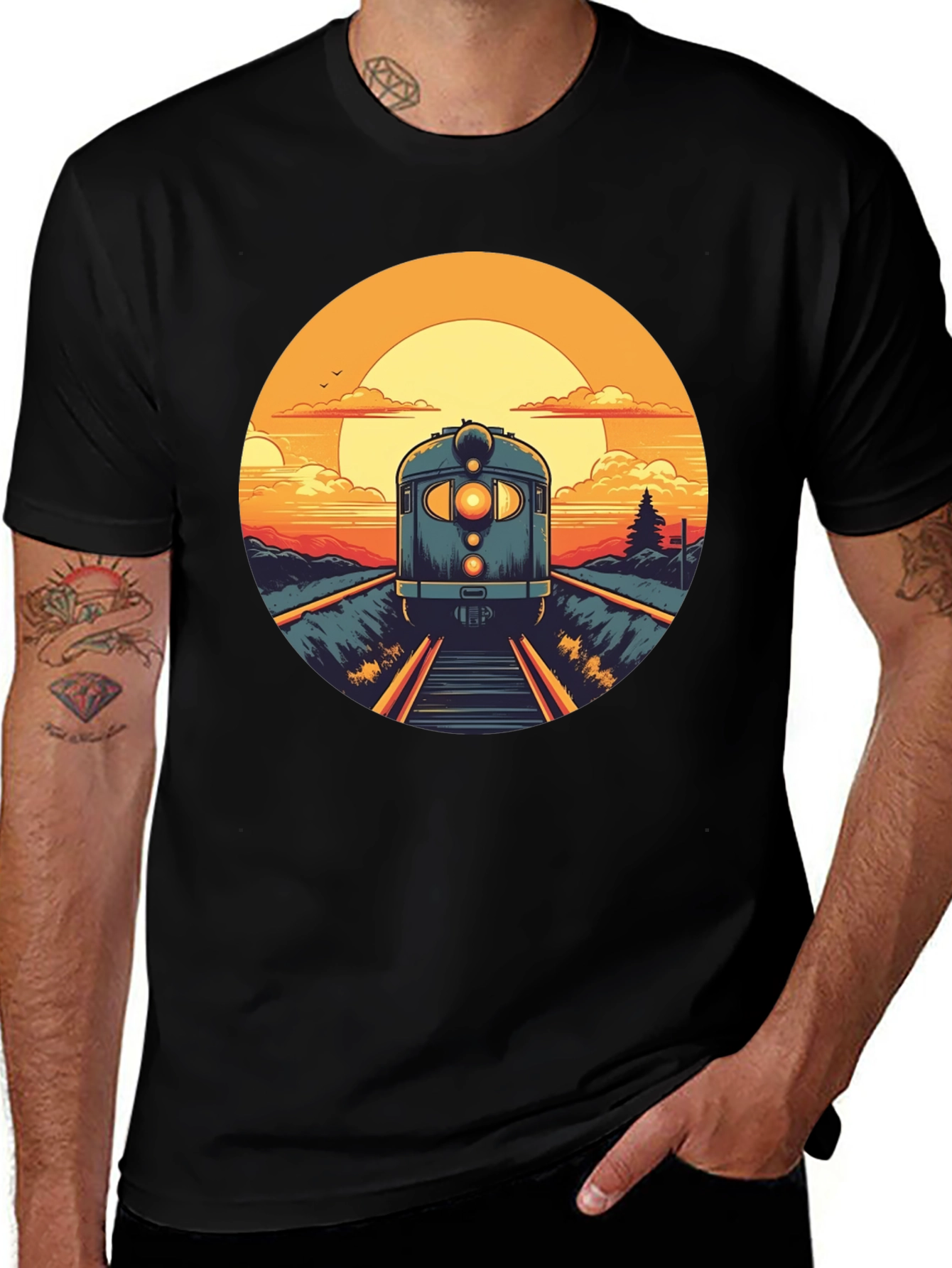 Variant 18 of Vintage Train Graphic T-Shirt