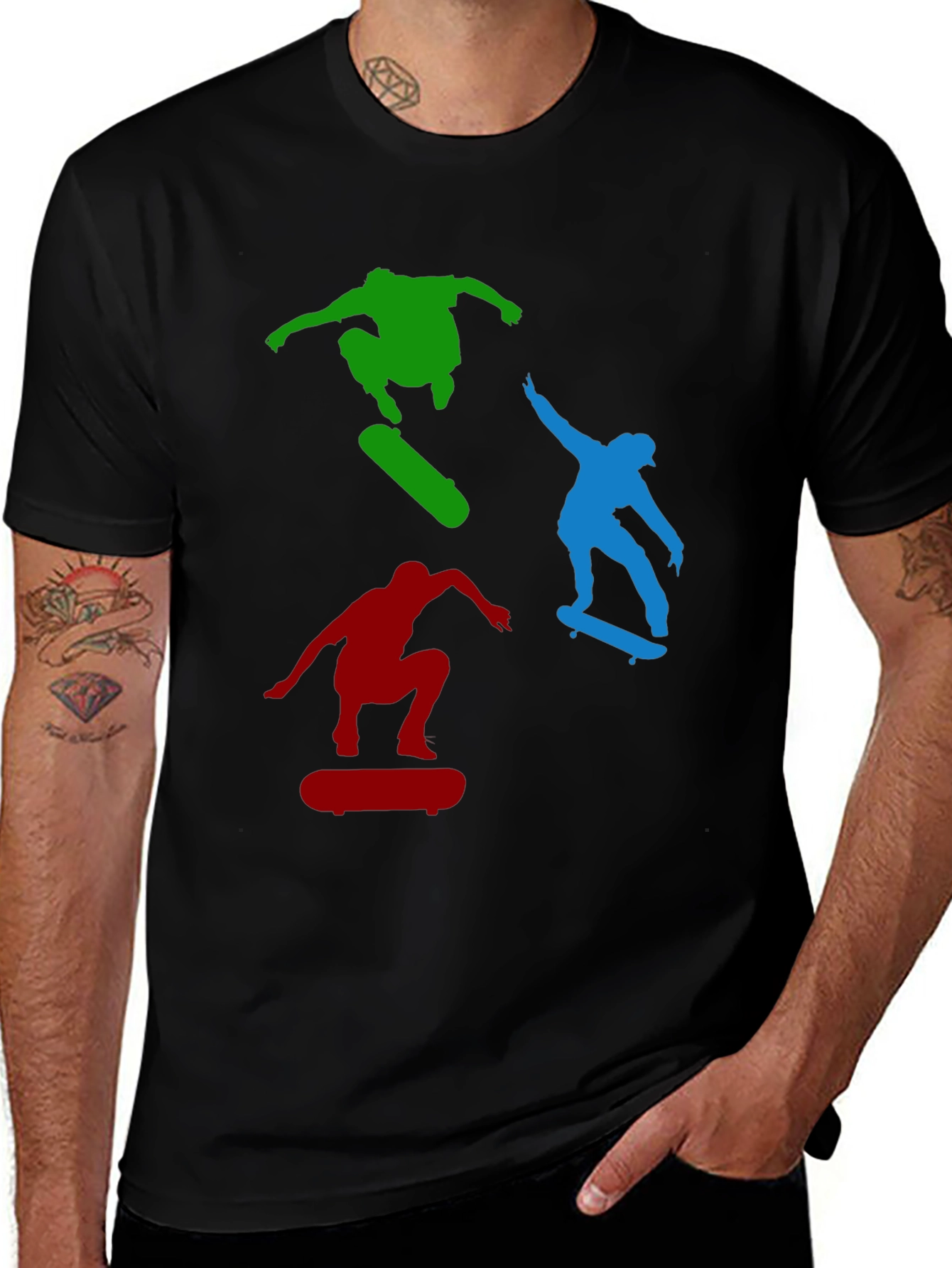 Variant 17 of Skateboarding Silhouettes T-Shirt - Cool Graphic Tee