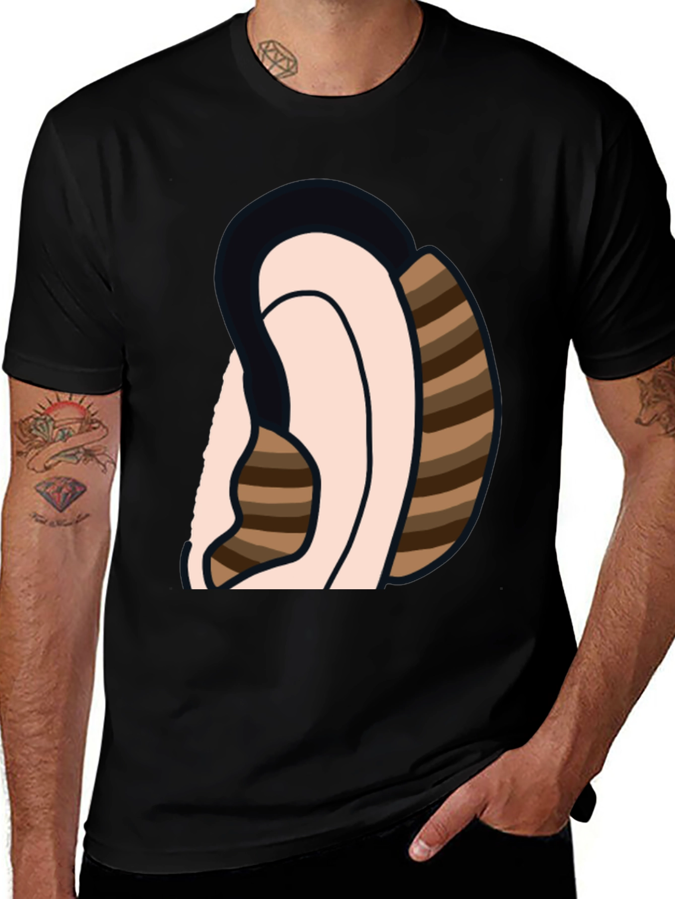 Variant 11 of Ear Sketch Graphic Tee - Casual Cotton T-Shirt