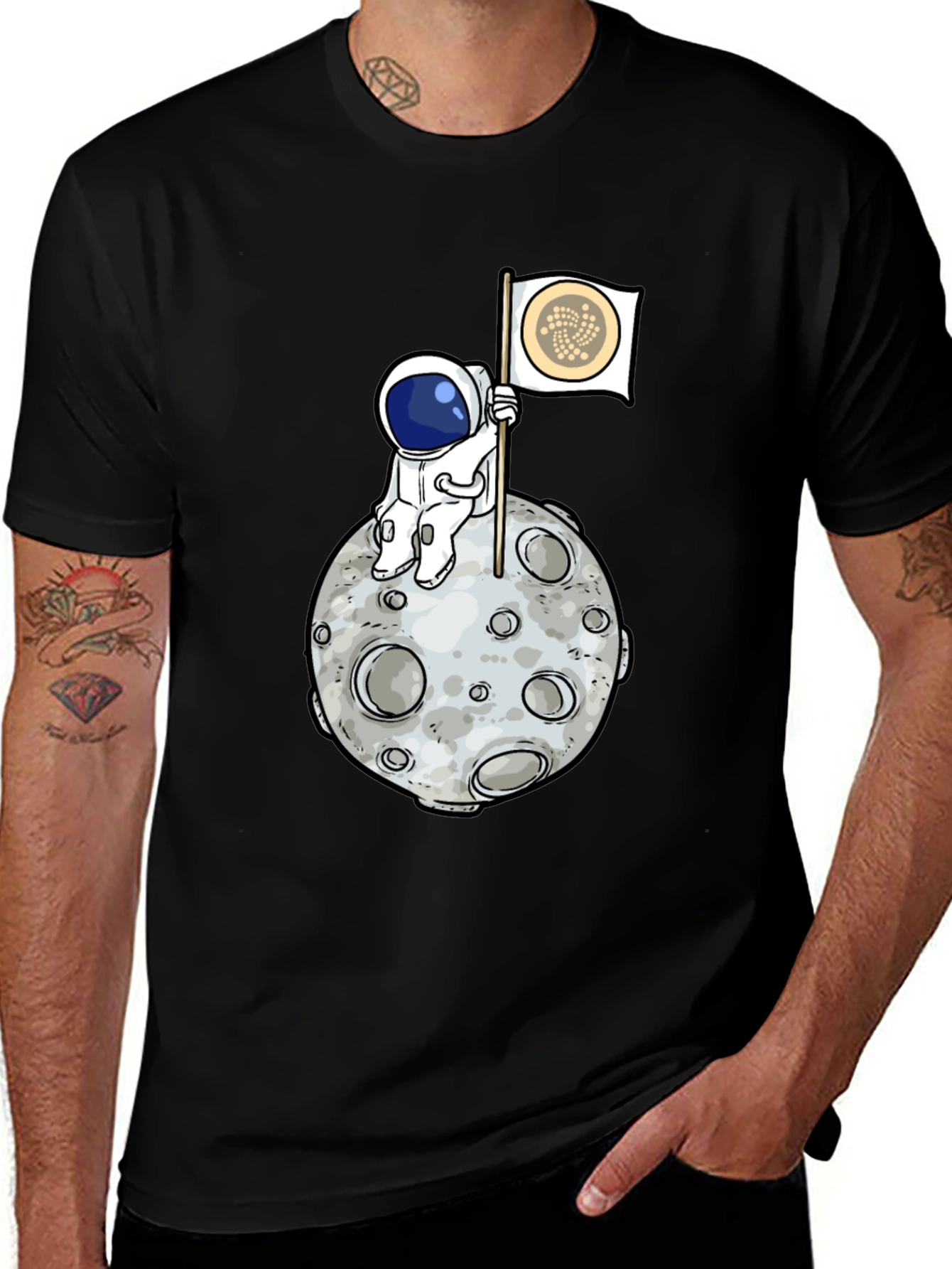 Variant 26 of Astronaut on Moon Graphic T-Shirt