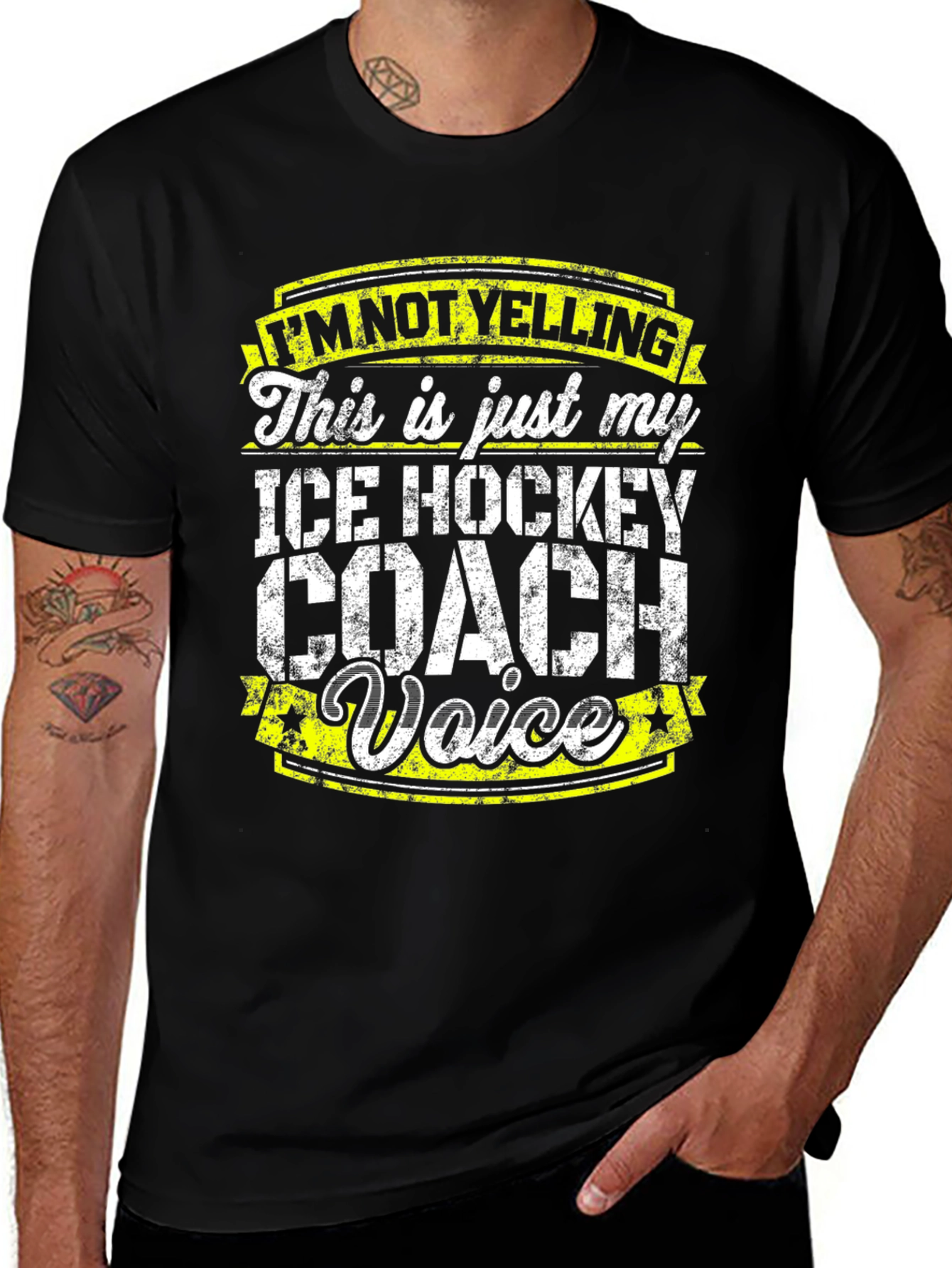 Variant 16 of Ice Hockey Coach Voice T-Shirt - Funny Gift for Hockey Coaches