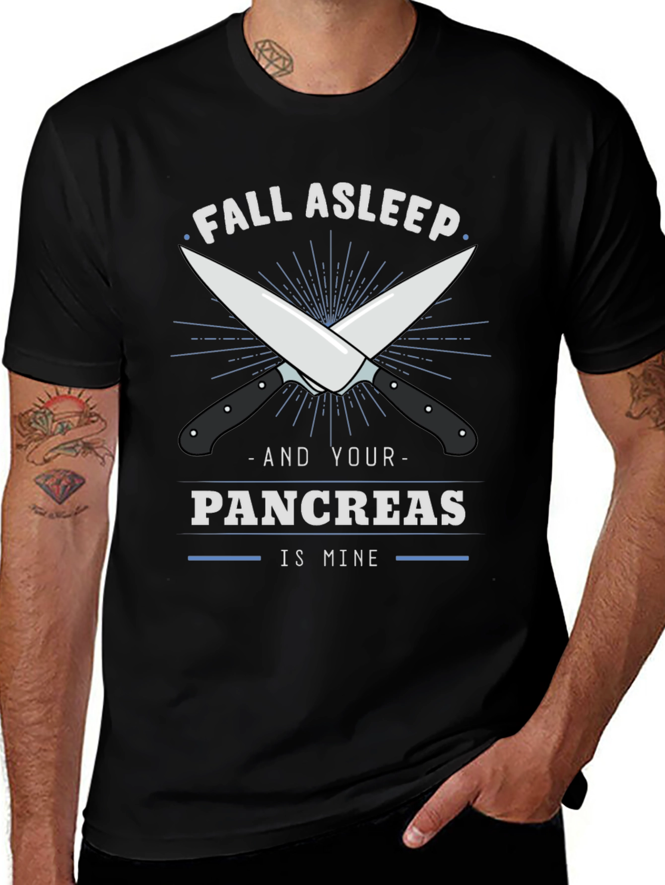 Variant 25 of Fall Asleep Pancreas T-Shirt - Funny Anatomical Humor