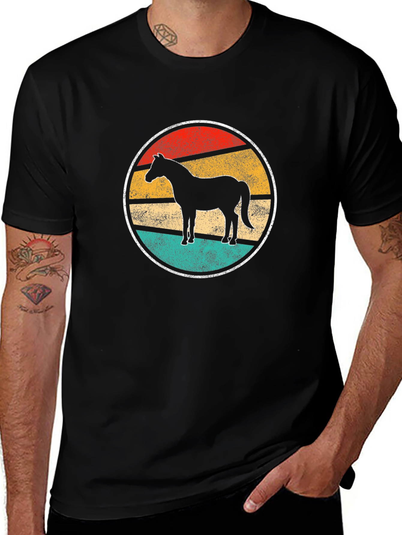 Variant 11 of Vintage Horse Silhouette Graphic T-Shirt