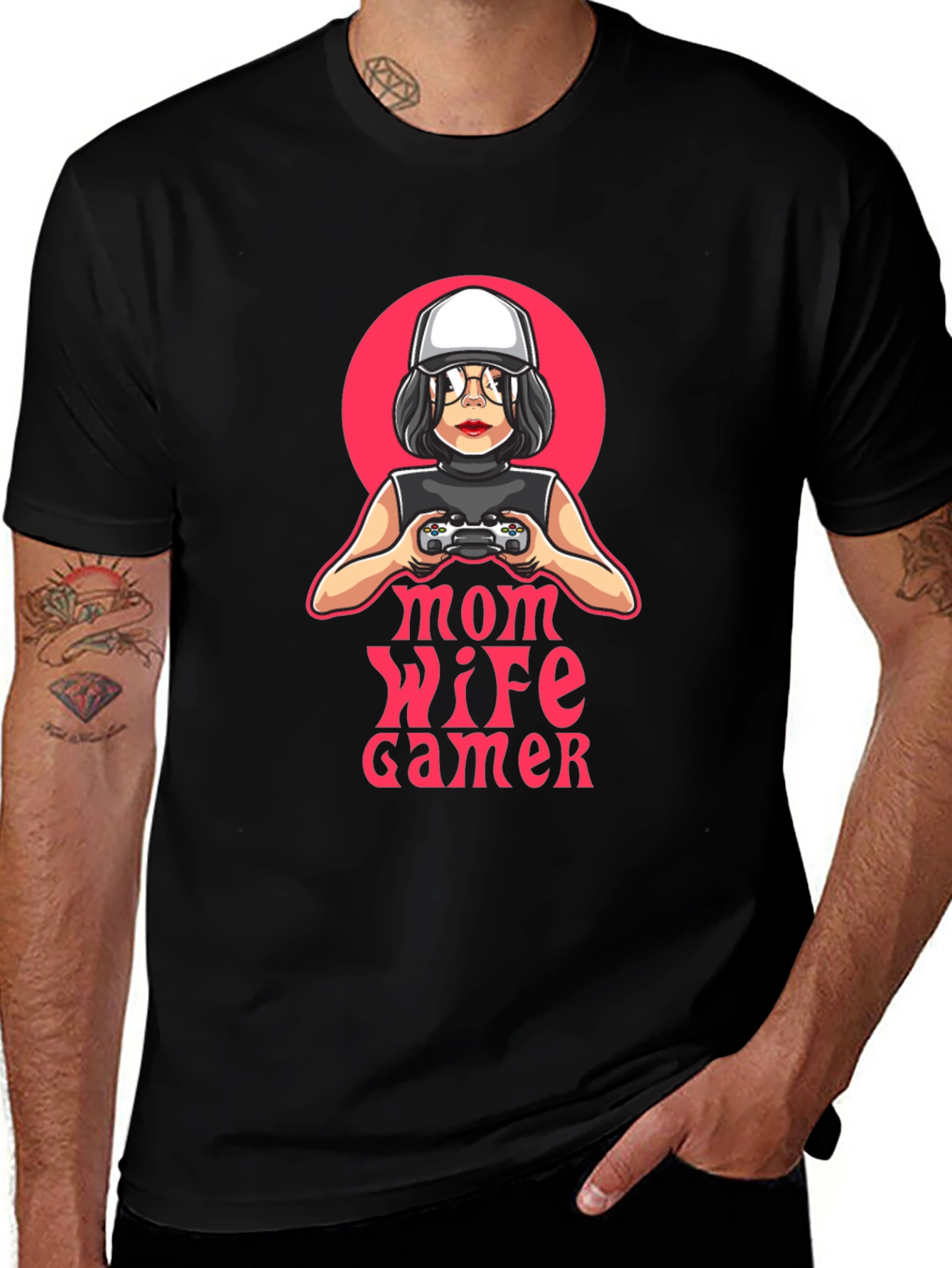 Variant 18 of Mom Wife Gamer Graphic T-Shirt