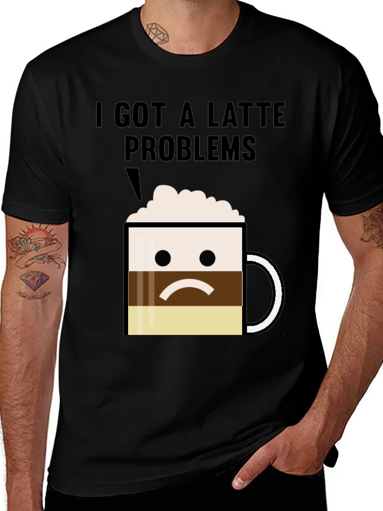 Variant 28 of Latte Problems Graphic T-Shirt