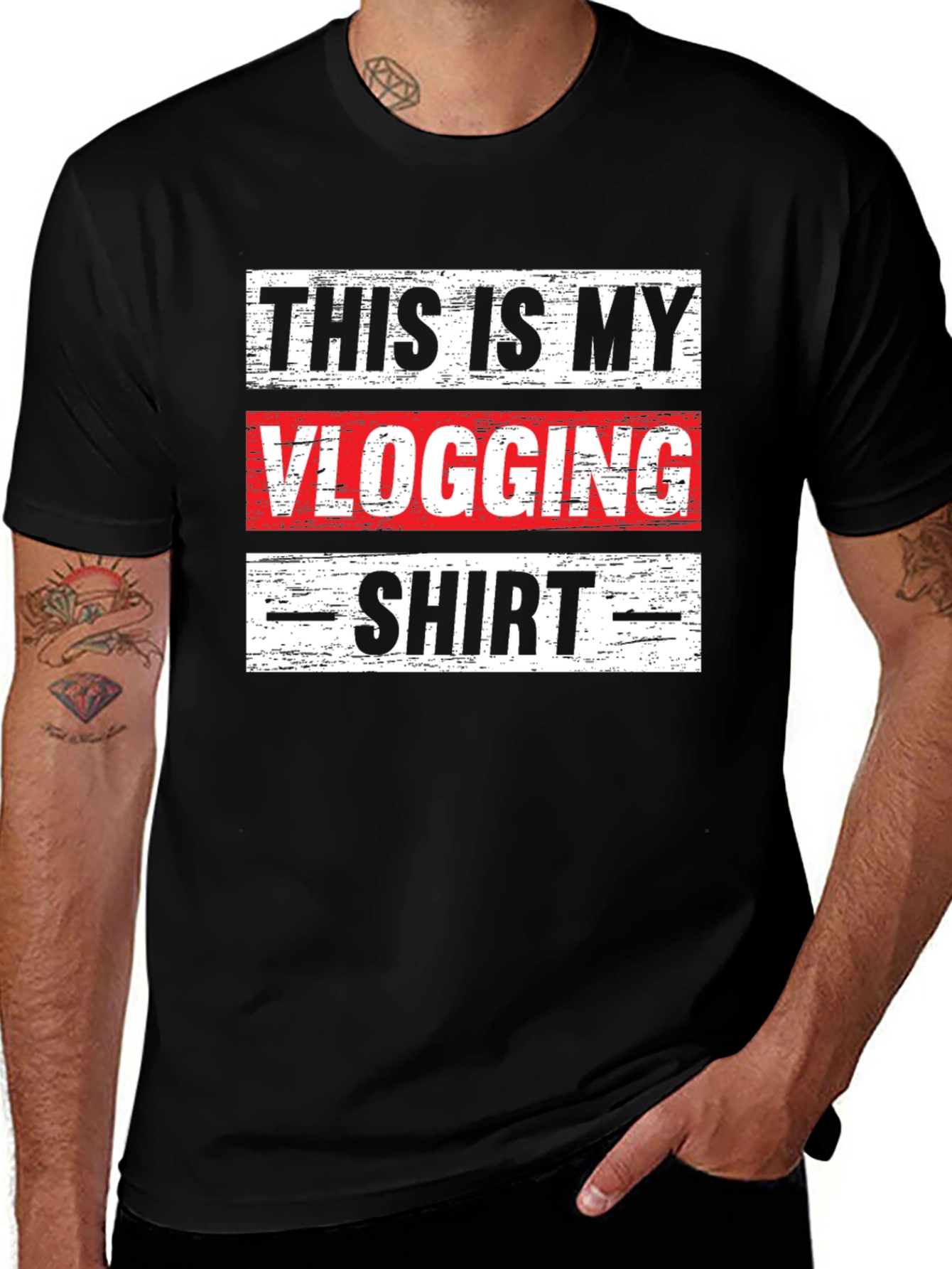 Variant 4 of This Is My Vlogging Shirt - Black Cotton Tee