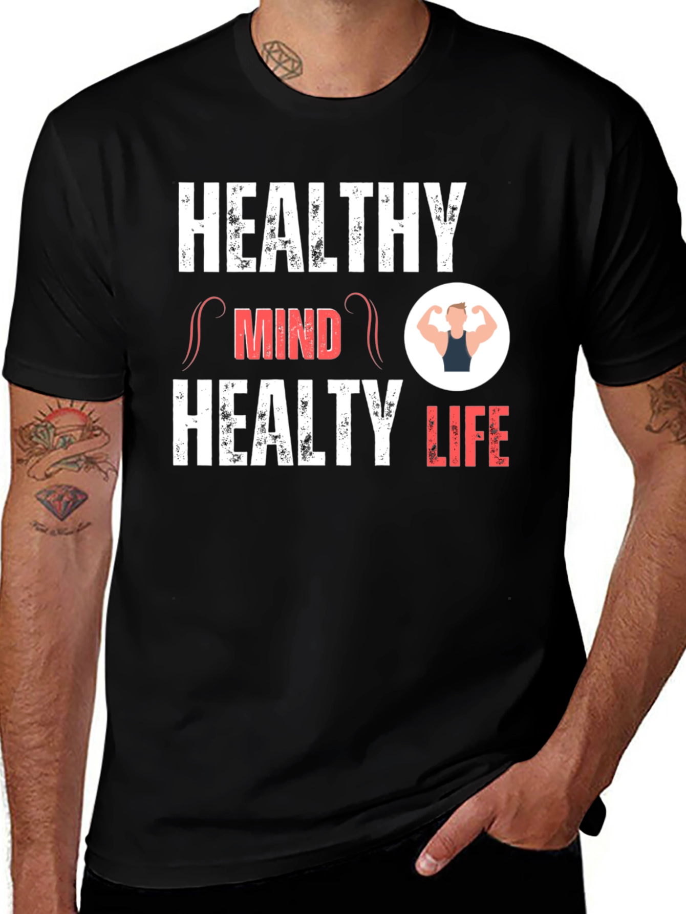 Variant 23 of Healthy Mind Healthy Life T-Shirt