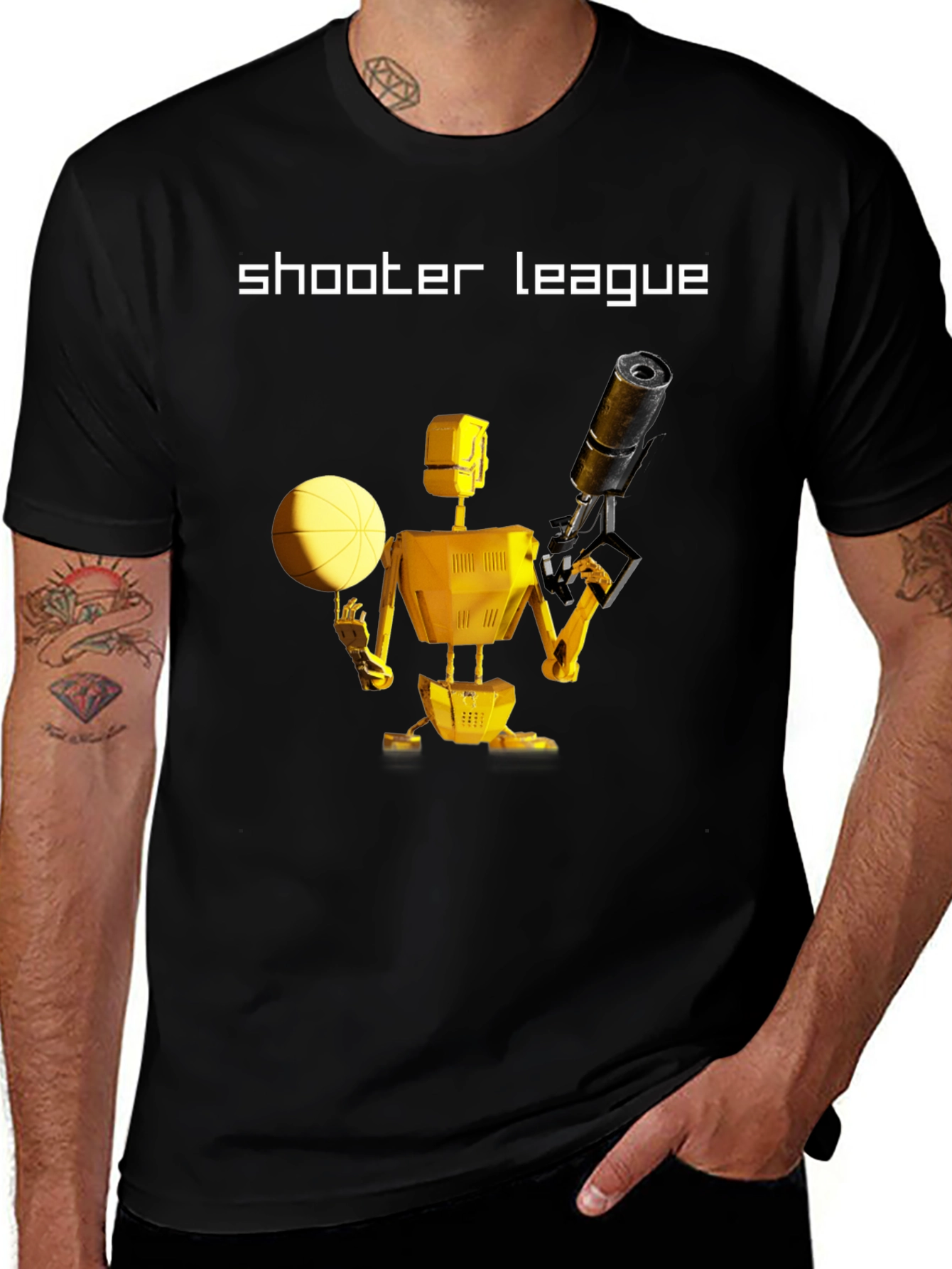 Variant 26 of Shooter League Robot Basketball T-Shirt