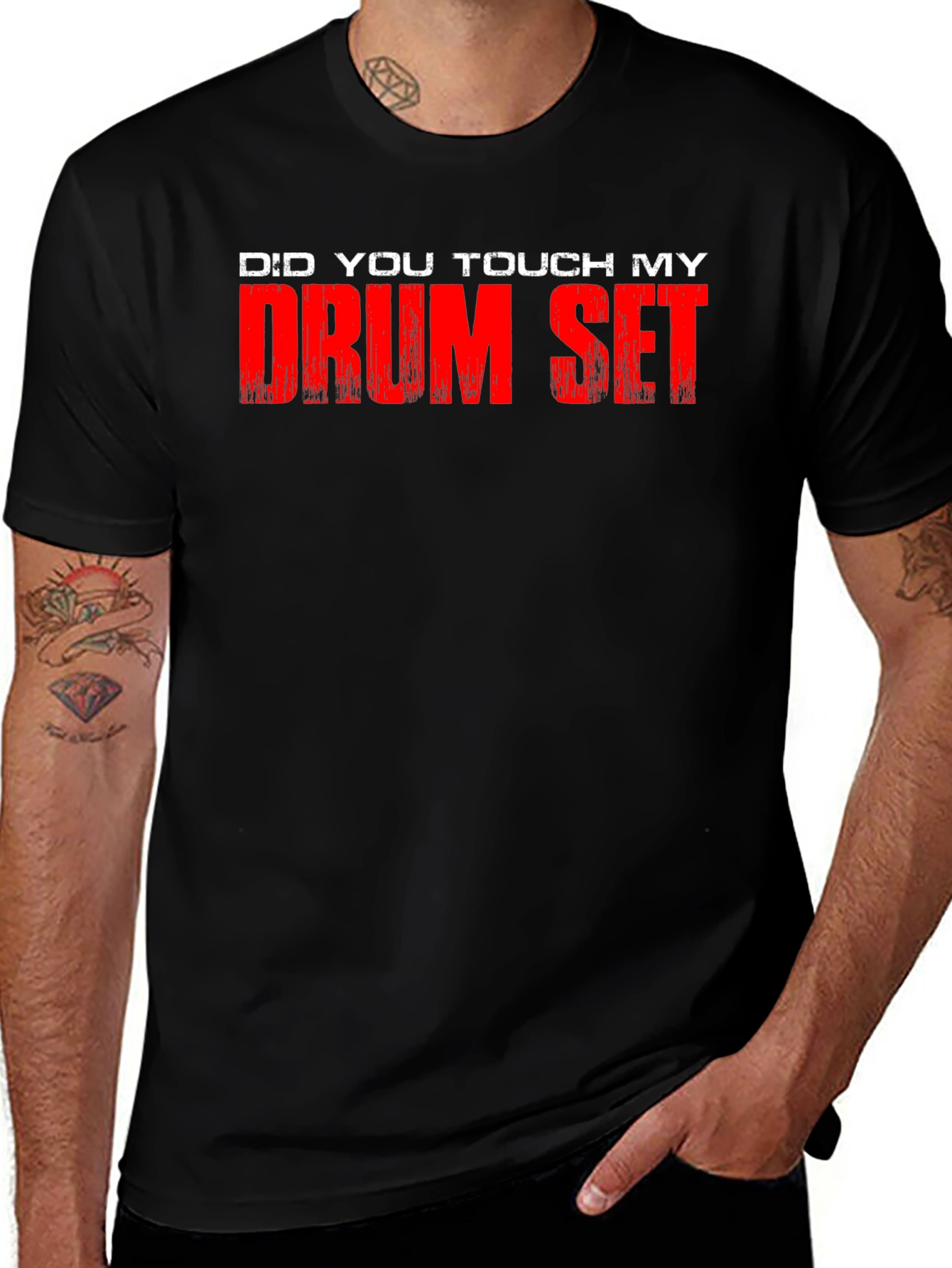 Variant 28 of Drum Set Graphic Tee - Musician Humor Shirt