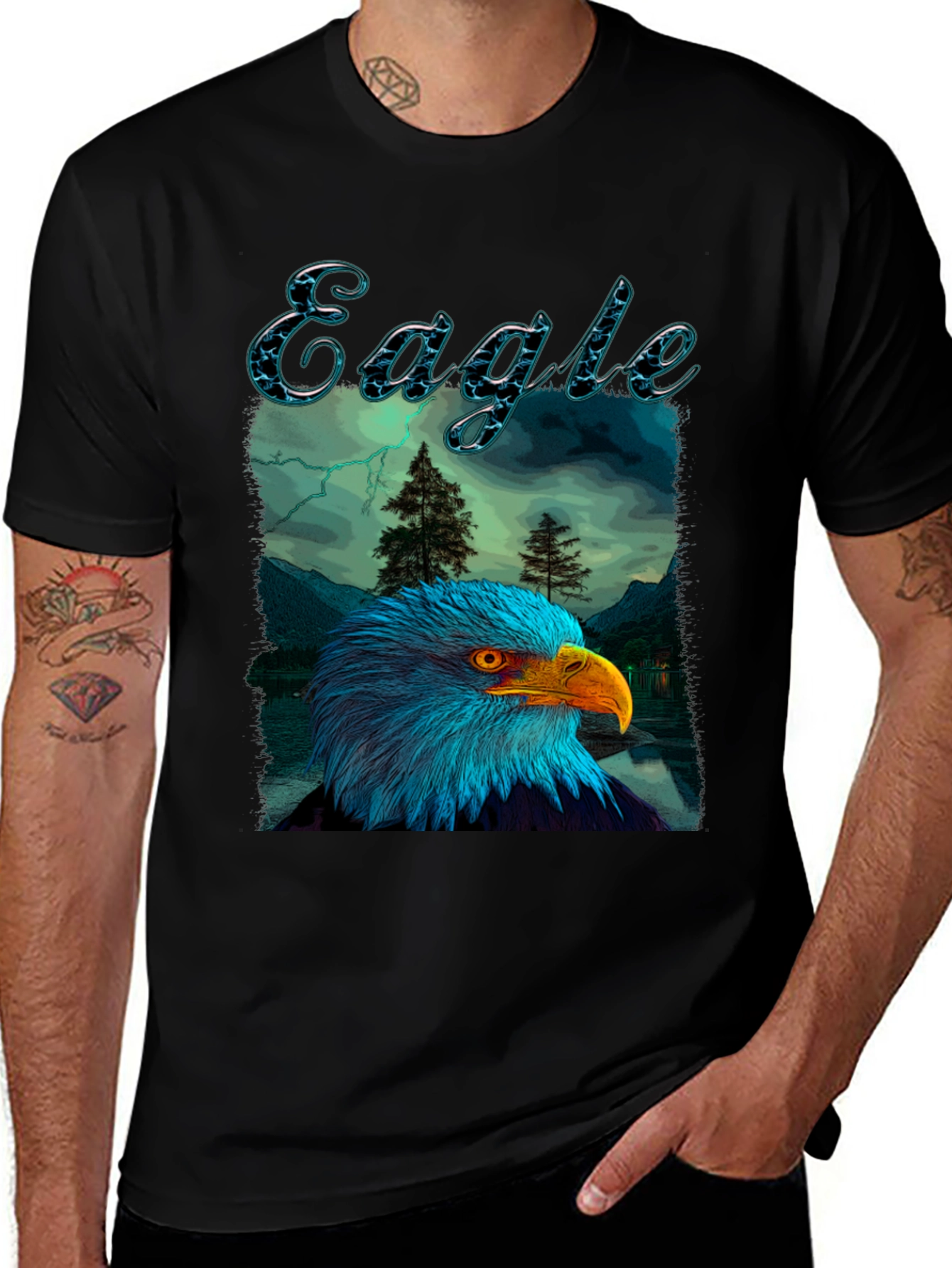 Variant 4 of Eagle Graphic Tee - Bold & Striking Design