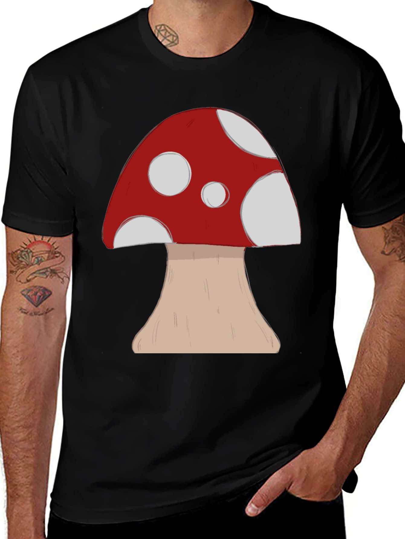 Variant 12 of Mushroom Graphic Tee -  Casual Cotton Comfort