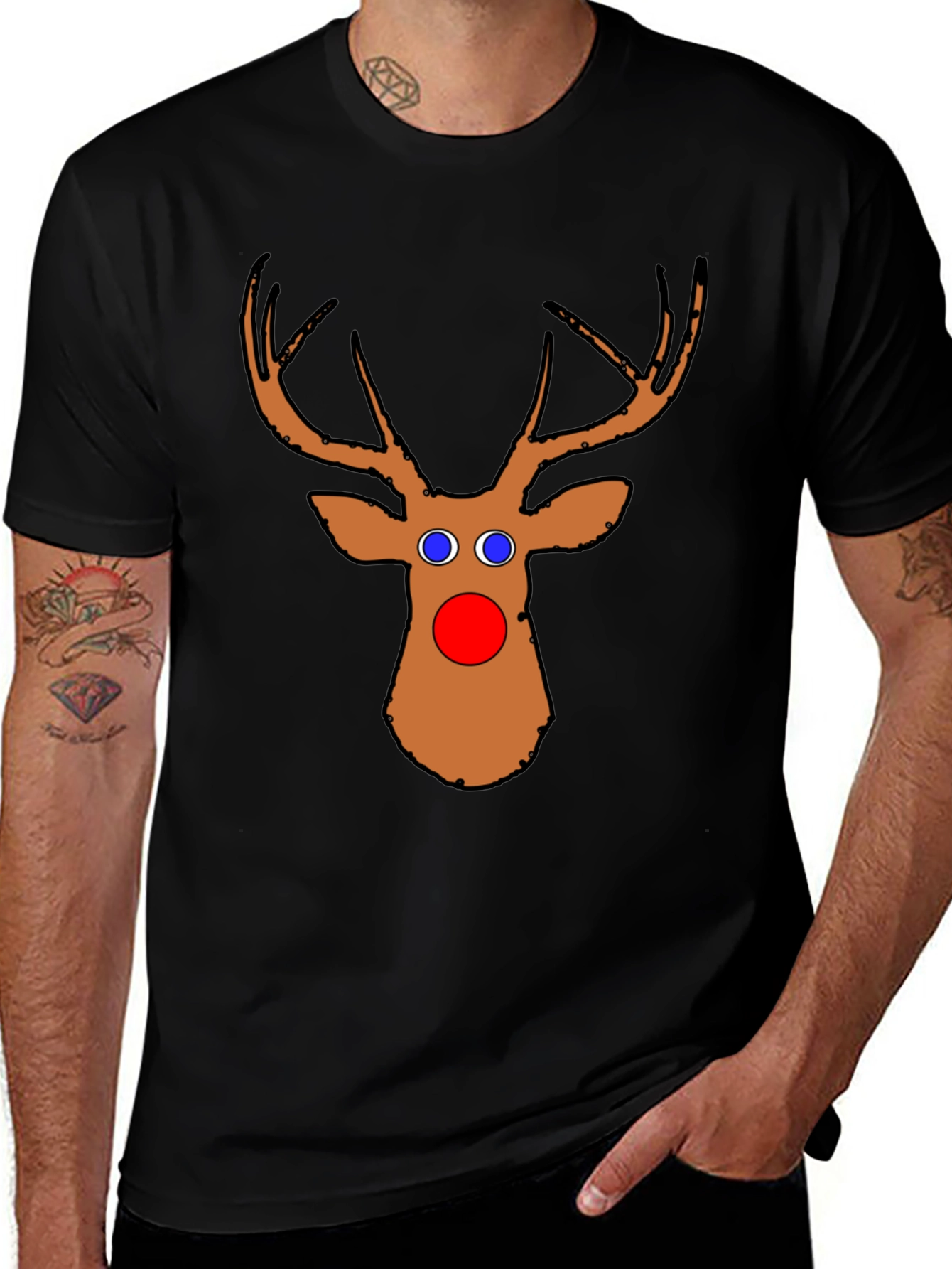 Rudolph Reindeer Graphic Tee - Holiday Cheer