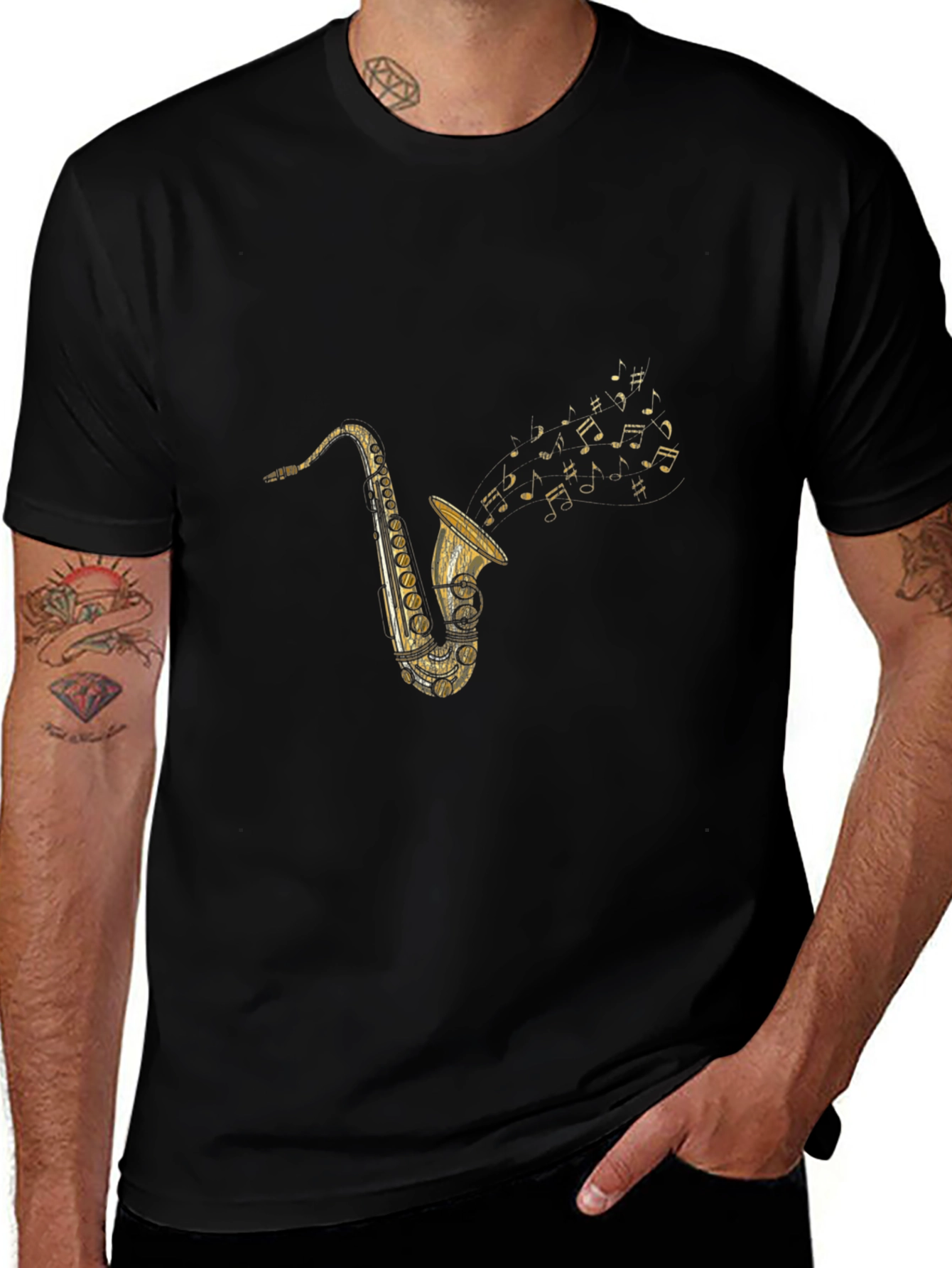 Variant 3 of Saxophone Music T-Shirt - Classic Style