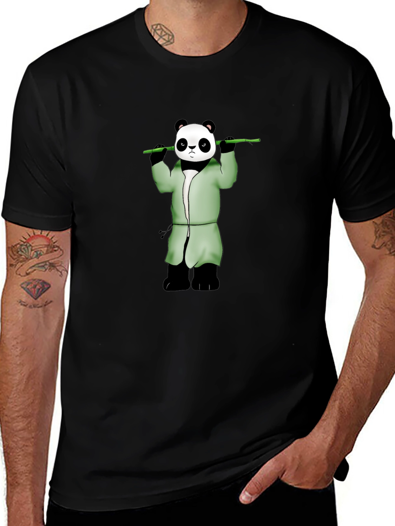 Variant 27 of Panda Zen T-Shirt - Peaceful Warrior Style