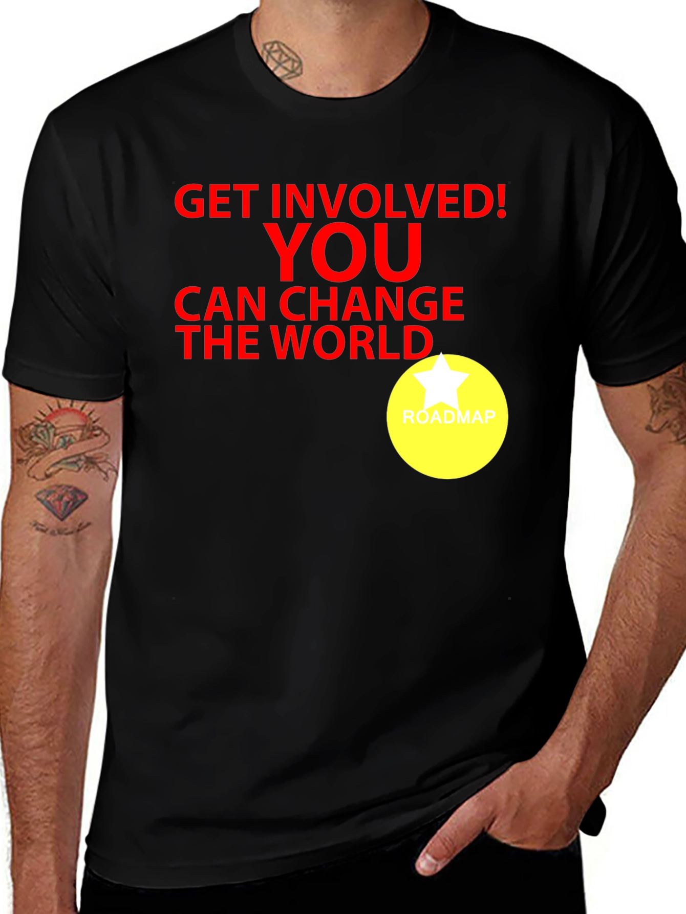 Variant 17 of Get Involved Black T-Shirt