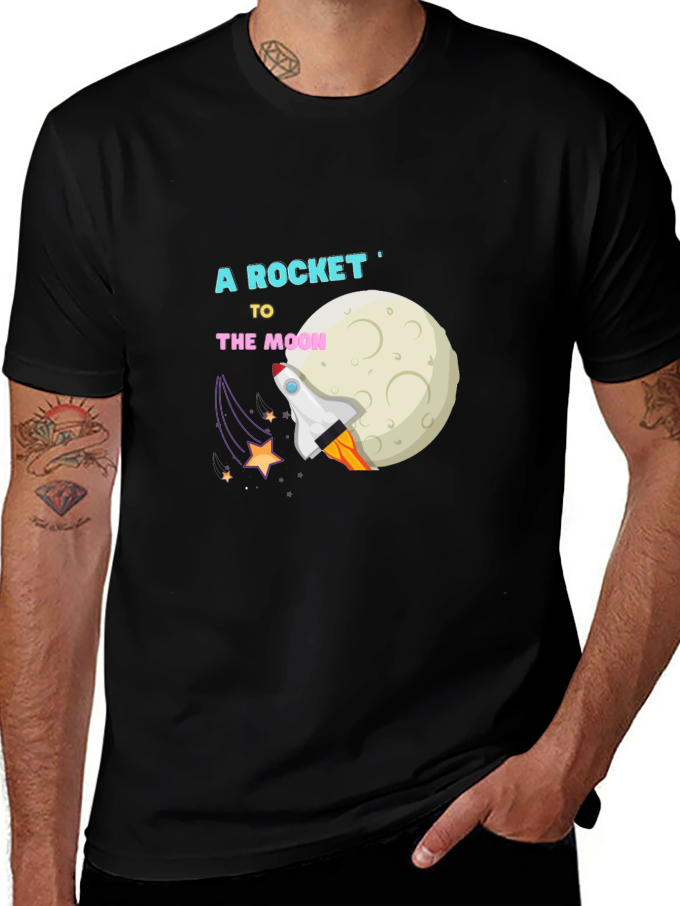Variant 11 of Rocket to the Moon Graphic Tee