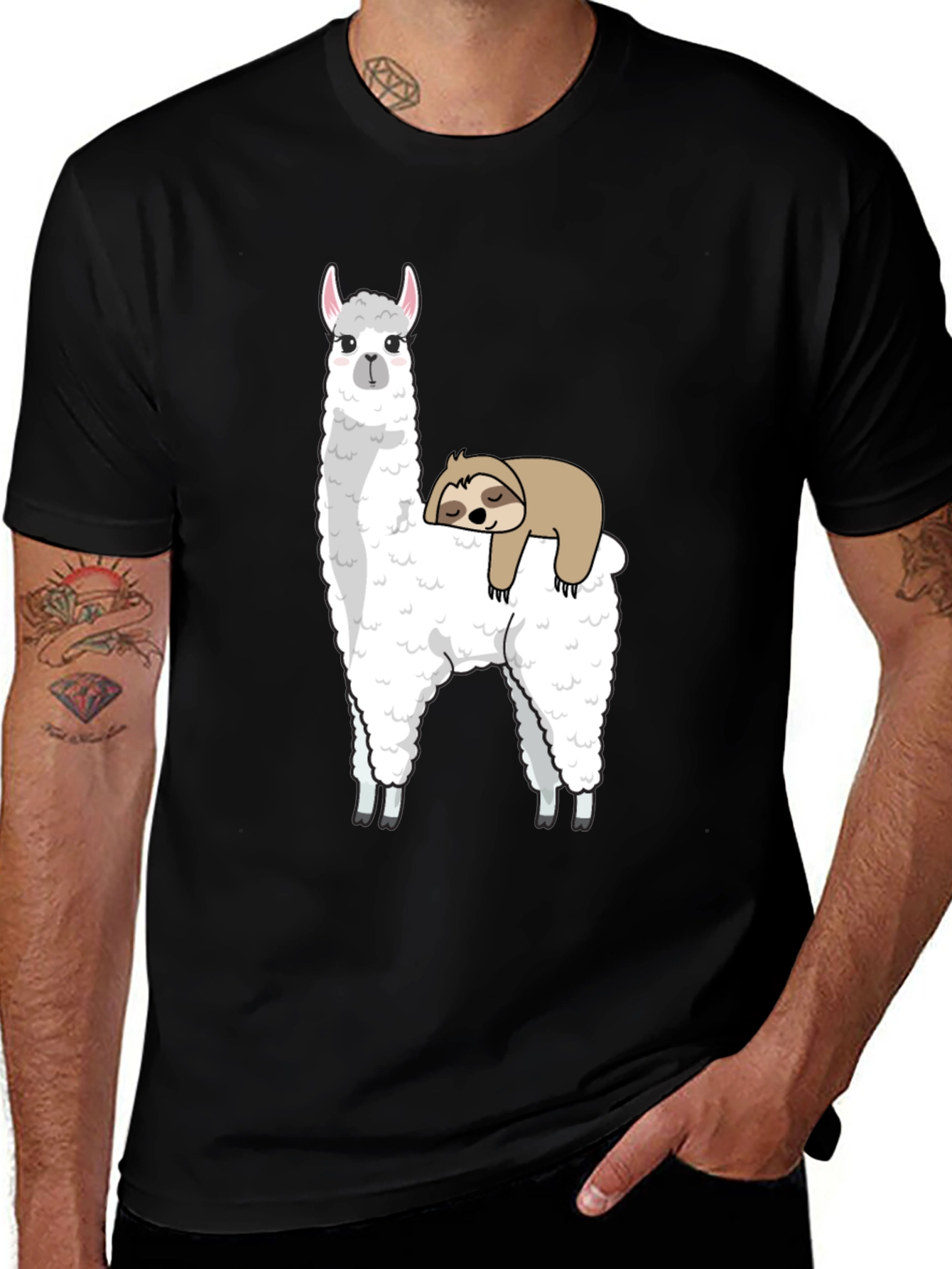 Variant 14 of Llama and Sloth Graphic Tee