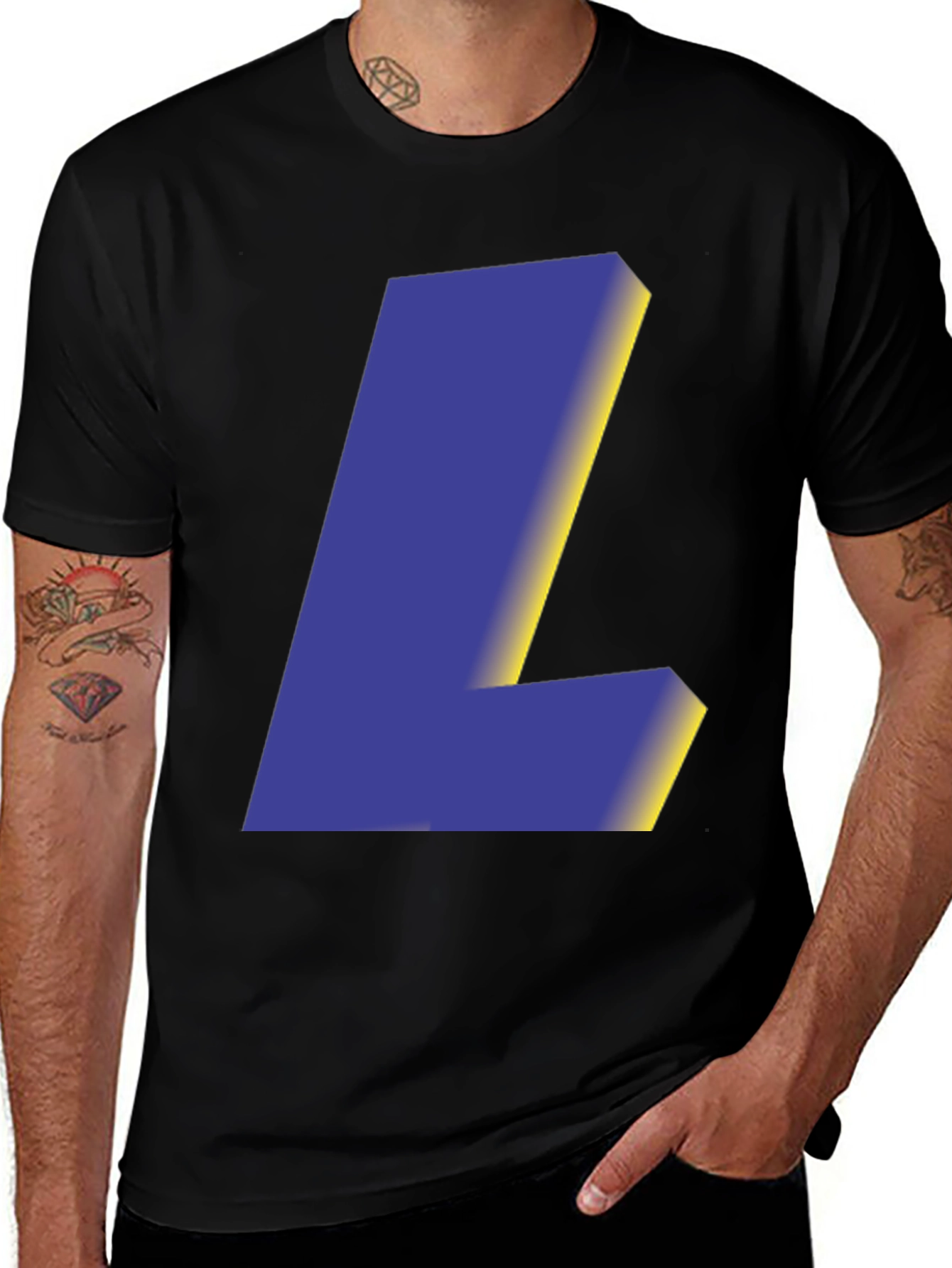Variant 28 of Letter L Graphic Tee - Modern Design, Casual Comfort