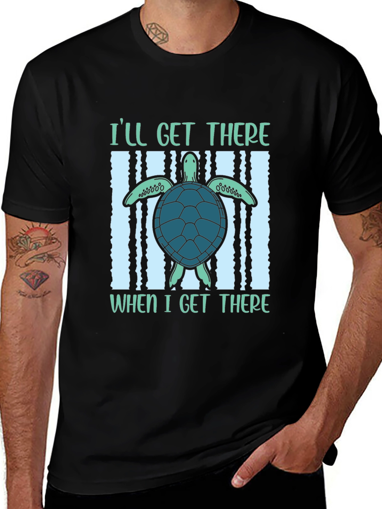 Variant 26 of I'll Get There Turtle T-Shirt