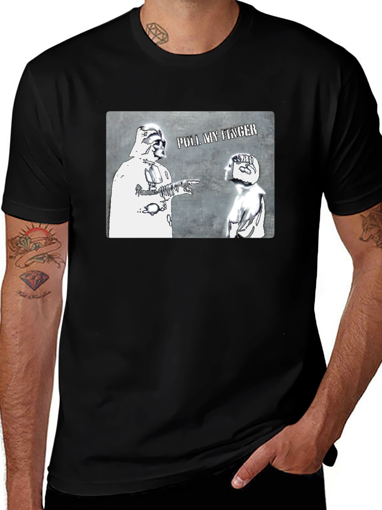 Variant 23 of Darth Vader Pull My Finger T-Shirt - Black