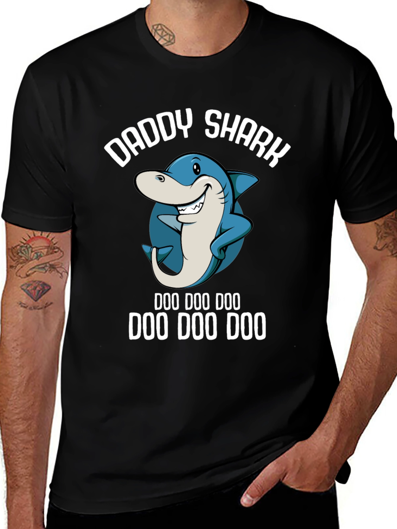 Daddy Shark T-Shirt - Doo Doo Doo Funny Dad Tee